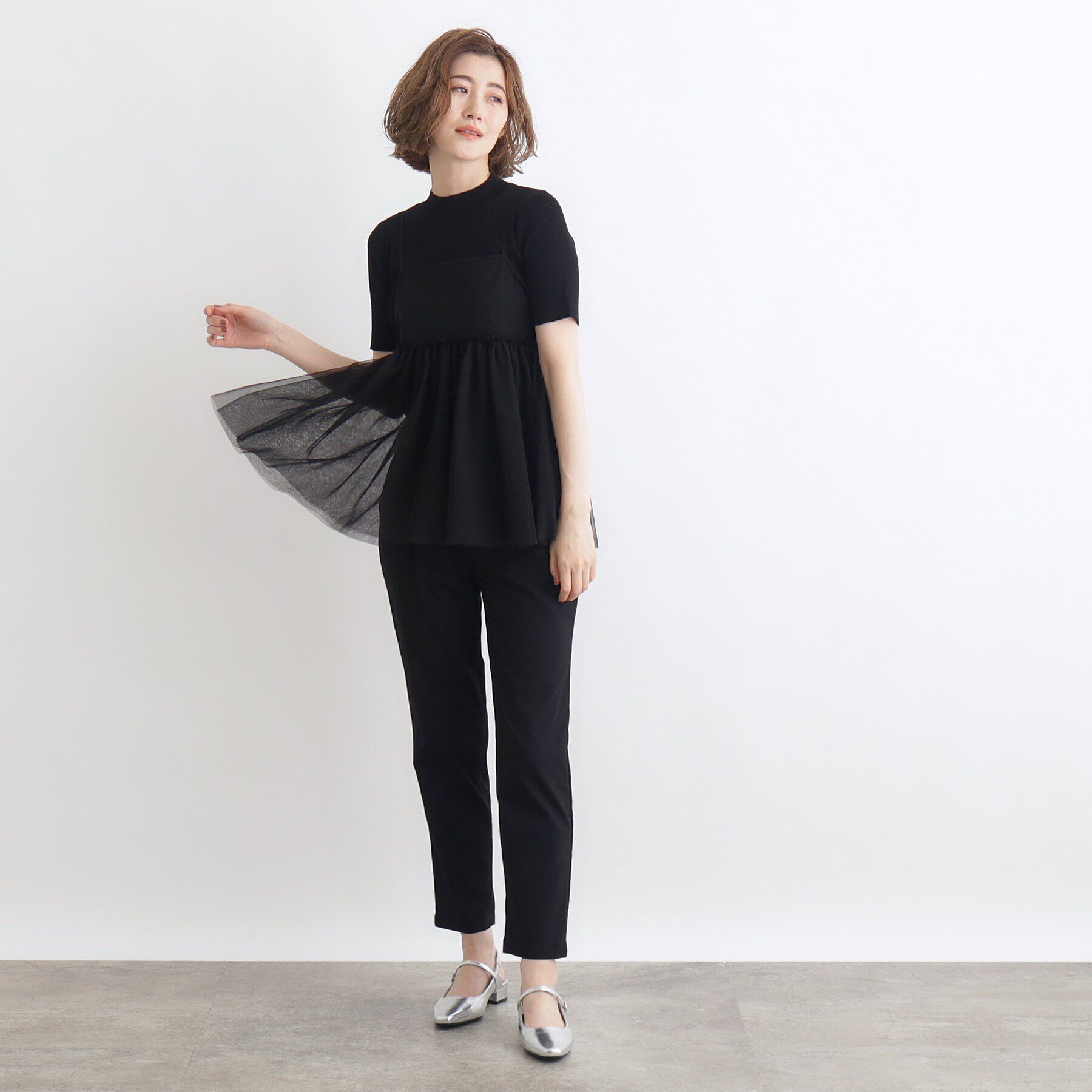 grove「チュールキャミ&times;リブニットセット」|その他|