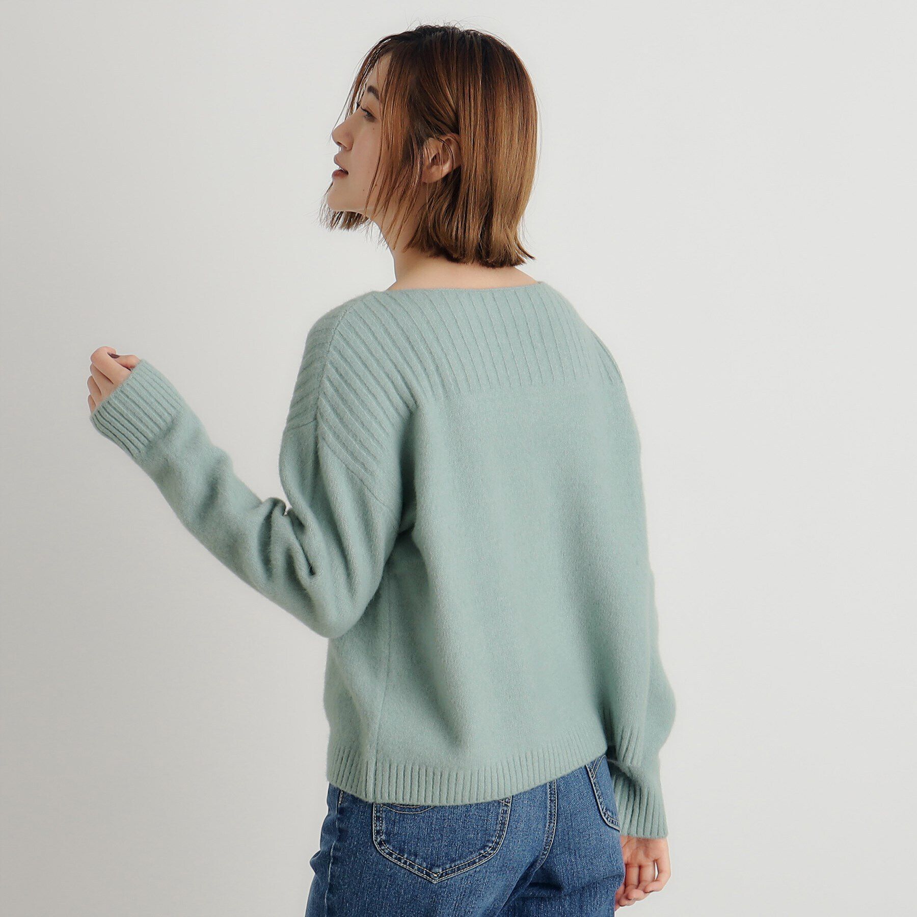 grove「ボートネックヨークリブプルオーバー【洗える】」|ニット・セーター|