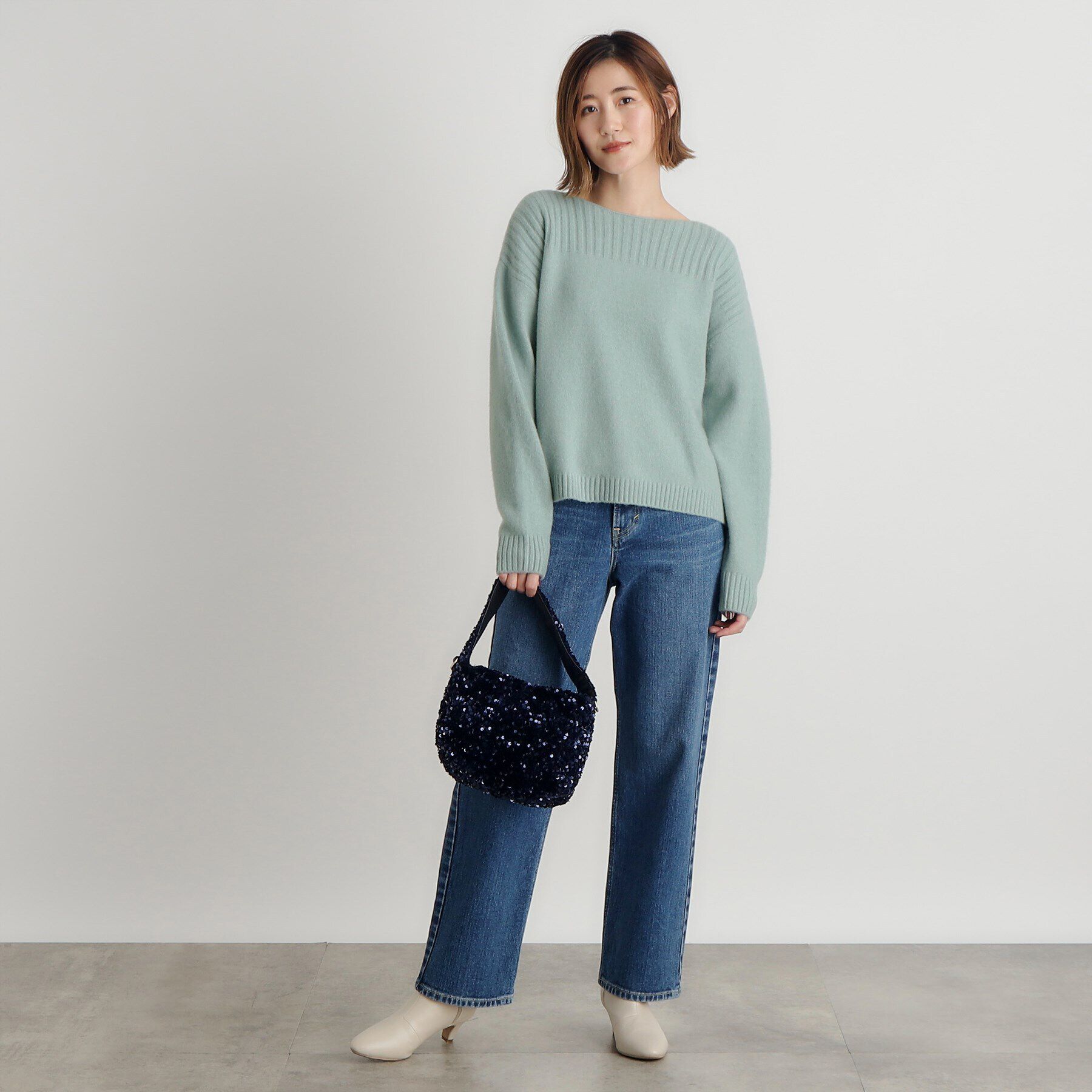 grove「ボートネックヨークリブプルオーバー【洗える】」|ニット・セーター|