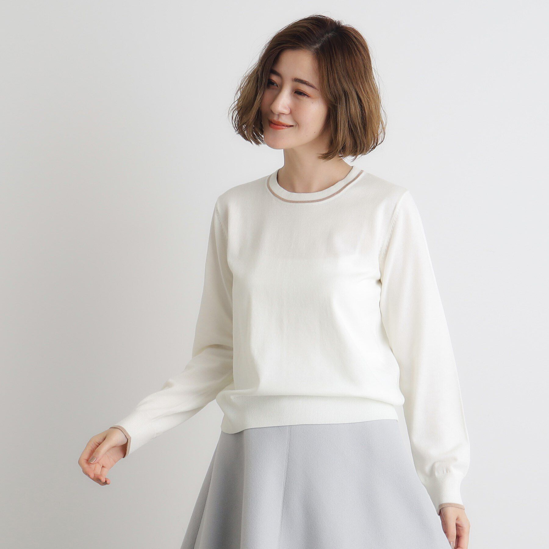 grove「ウール混ラメアンサンブル対応プルオーバー」|ニット・セーター|