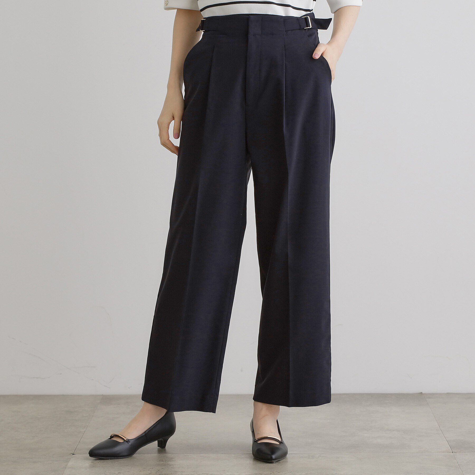 grove「【接触冷感】ハイパーストレッチワイドパンツ」|その他|ネイビー(094)