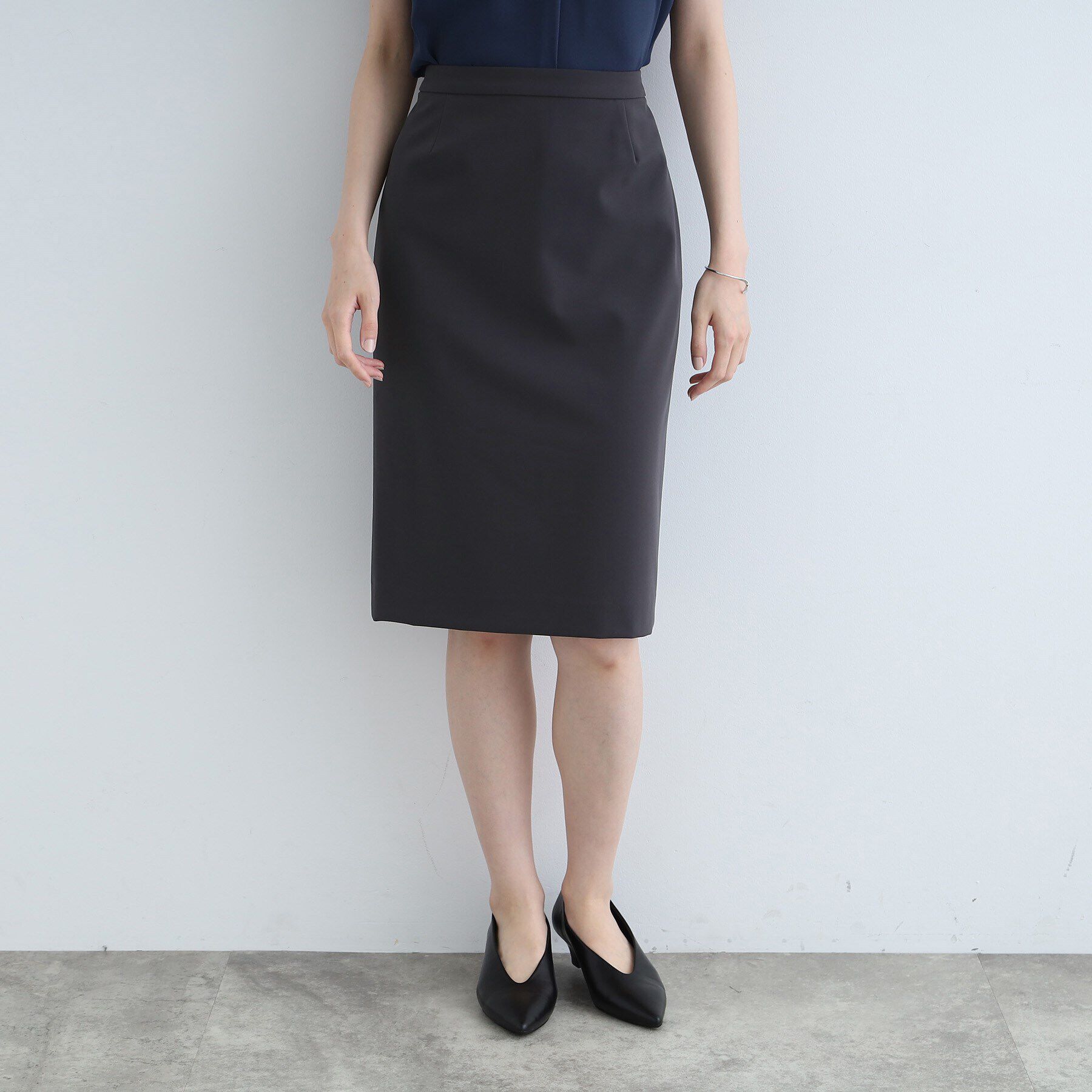 INDIVI「【洗える/UVケア/エコ/日本製】ストレッチ ストレートスカート」|スーツ|