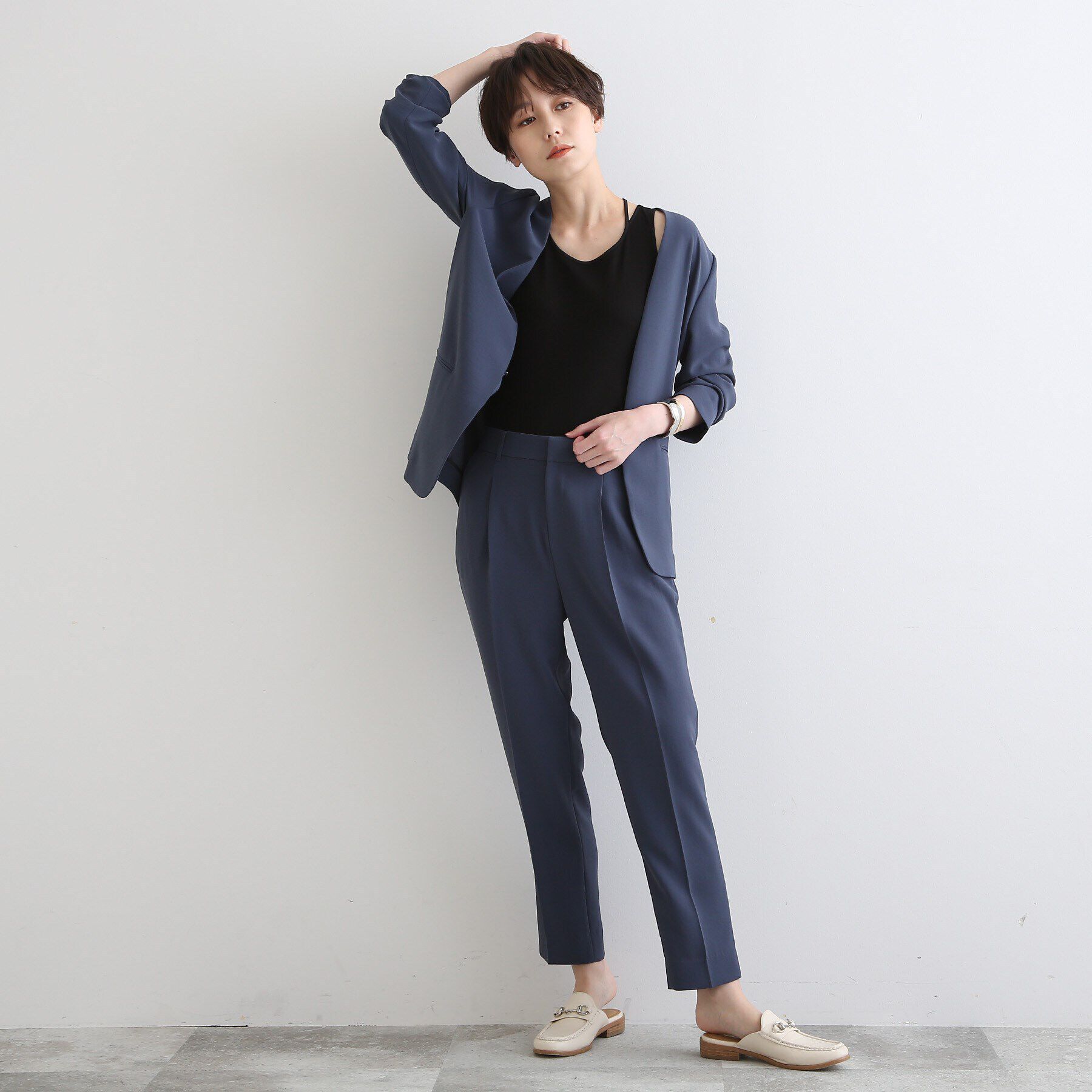 INDIVI「【洗える/日本製】ストラップデザインタンクトップ」|キャミソール|