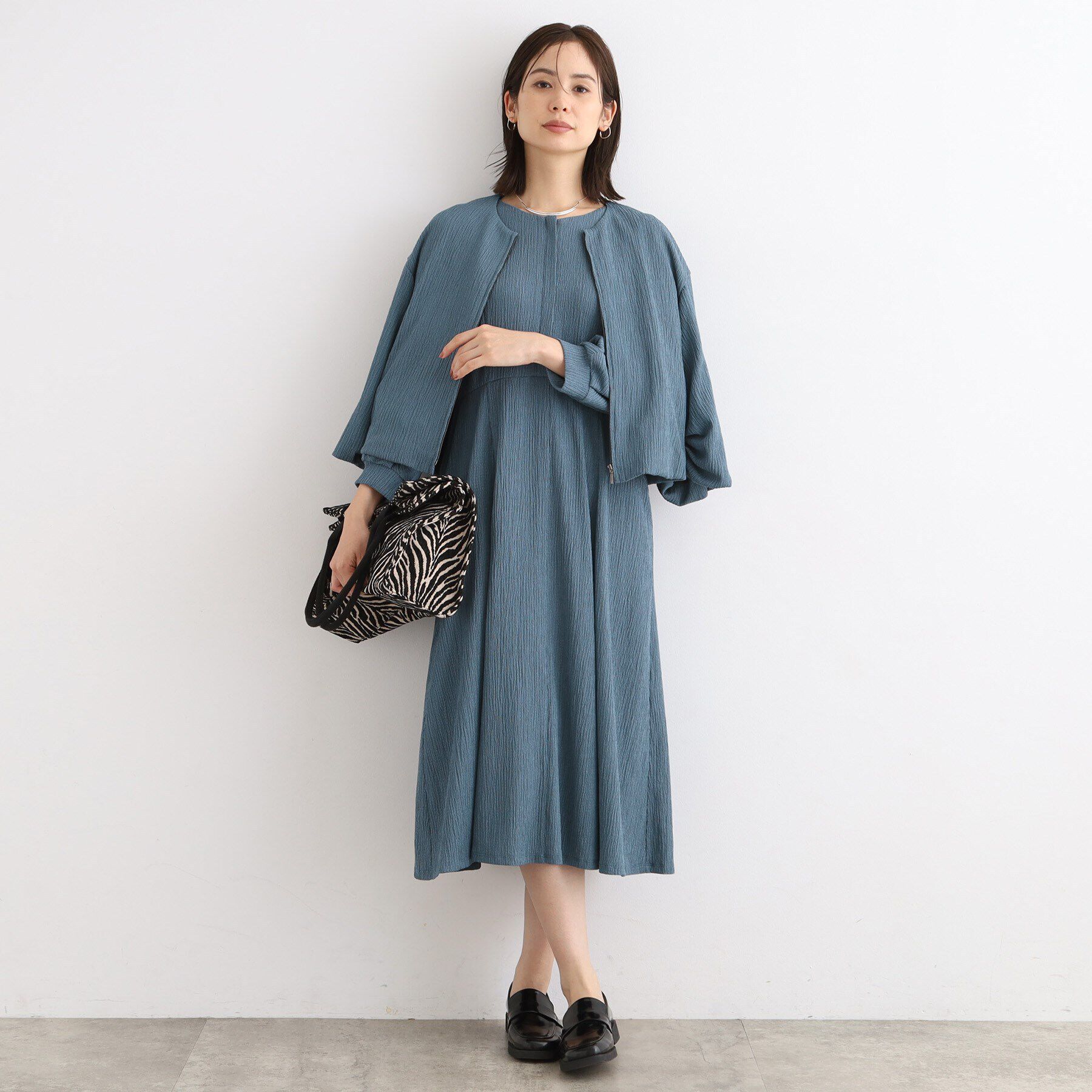 INDIVI「【洗える/UVケア/SETUP可能】ナローフレアワンピース」|ワンピース|