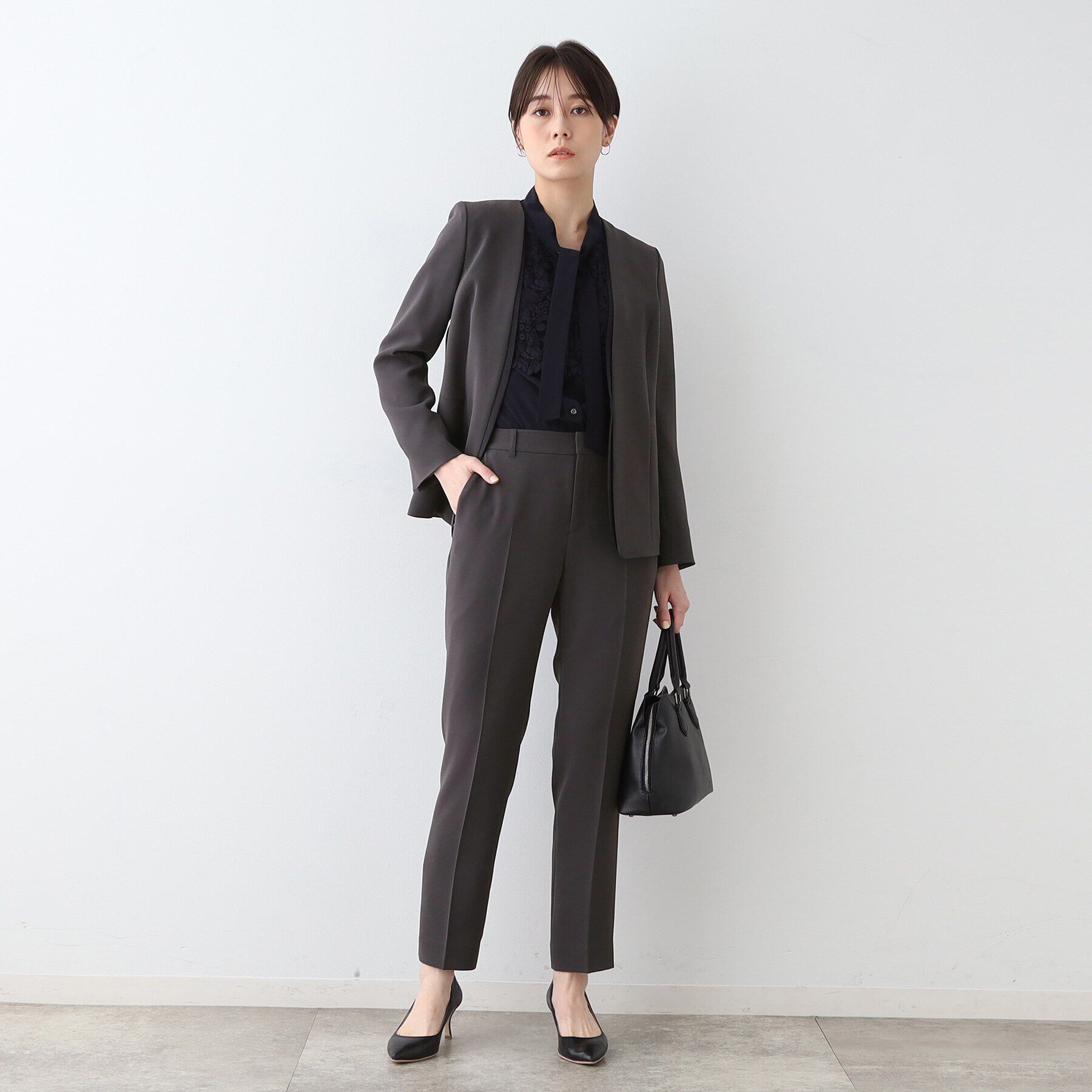 INDIVI「【日本製／トリアセテート混】テーパードパンツ」|スーツ|