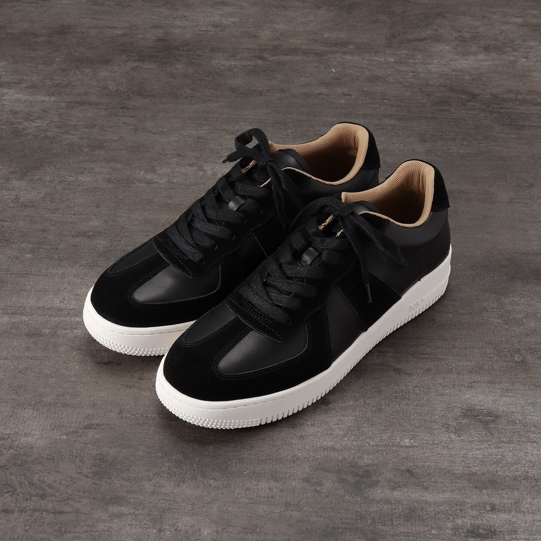 40CARATS&525「40ct&525 レザー スニーカー」|スニーカー|ﾌﾞﾗｯｸ(519)