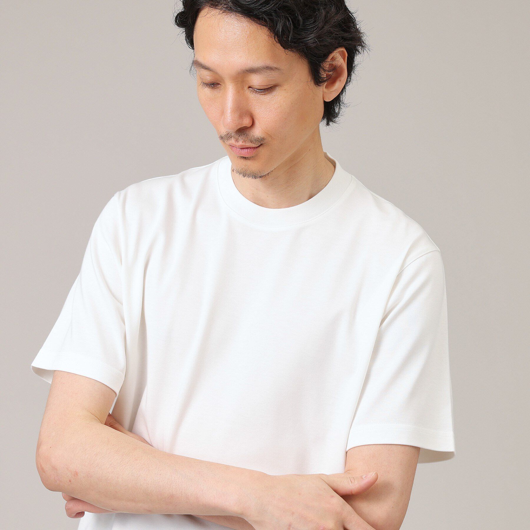 TAKEO KIKUCHI「【抗菌防臭】ジャケットインナー 半袖 カットソー」|Tシャツ・カットソー|