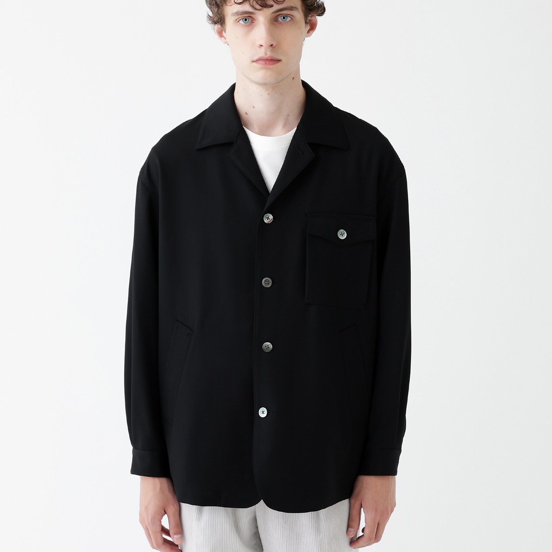 TAKEO KIKUCHI「【THE FLAGSHIP】ソフトギャバディン 羽織シャツ」|シャツ・ブラウス|