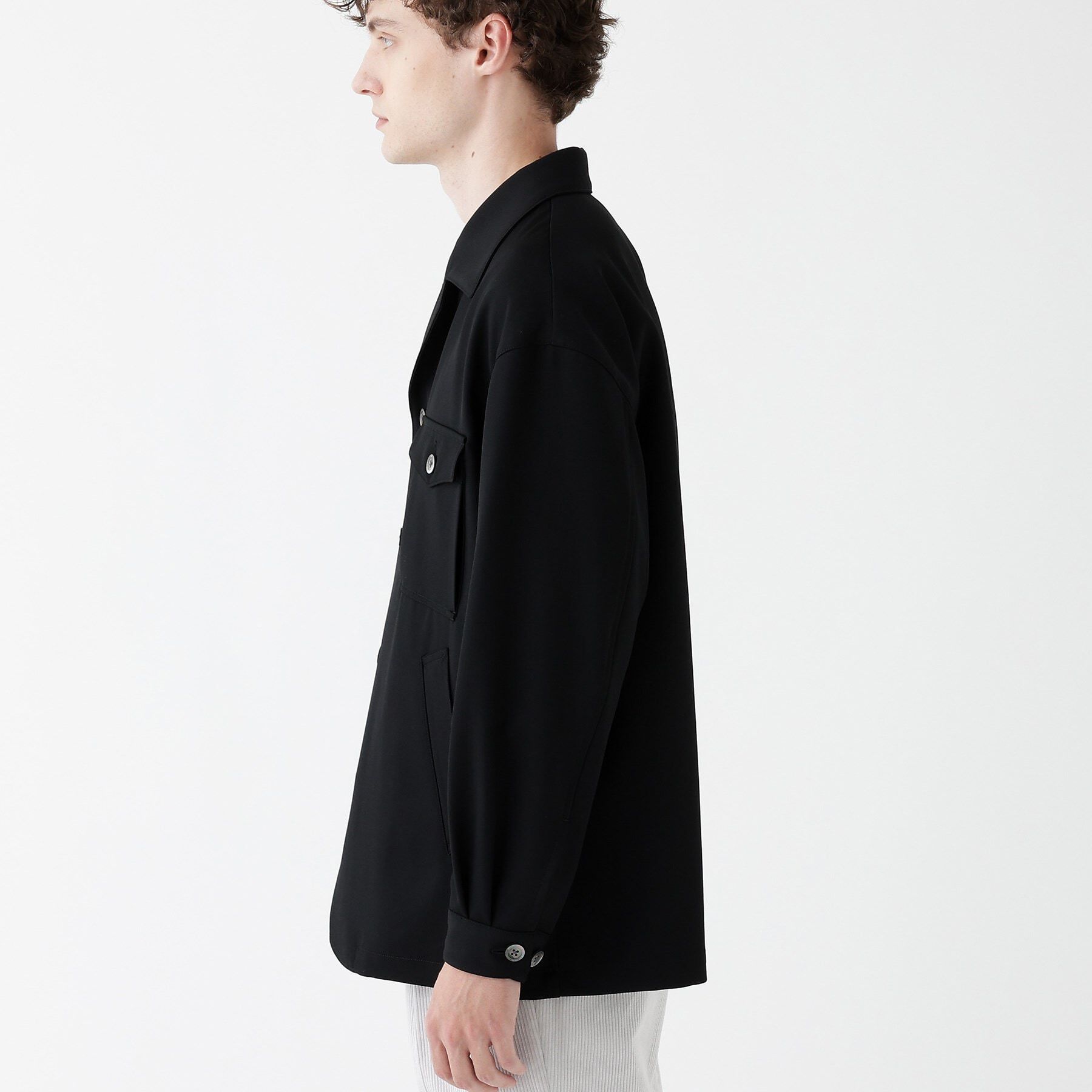 TAKEO KIKUCHI「【THE FLAGSHIP】ソフトギャバディン 羽織シャツ」|シャツ・ブラウス|