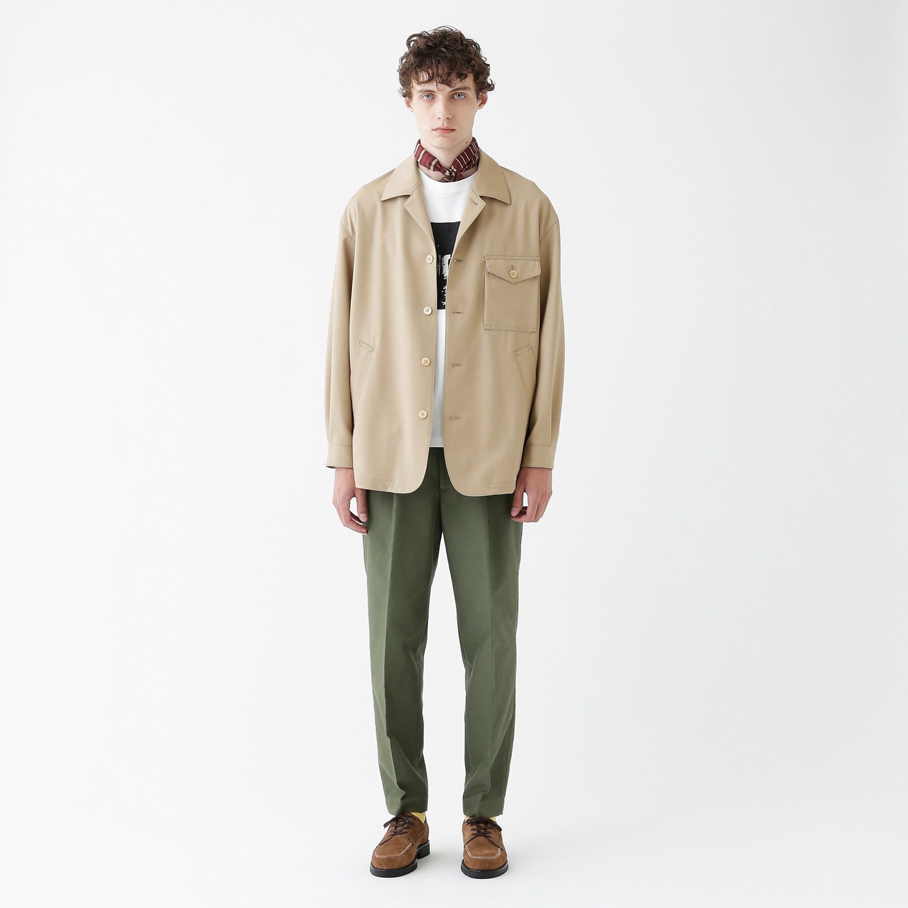 TAKEO KIKUCHI「【THE FLAGSHIP】ソフトギャバディン 羽織シャツ」|シャツ・ブラウス|