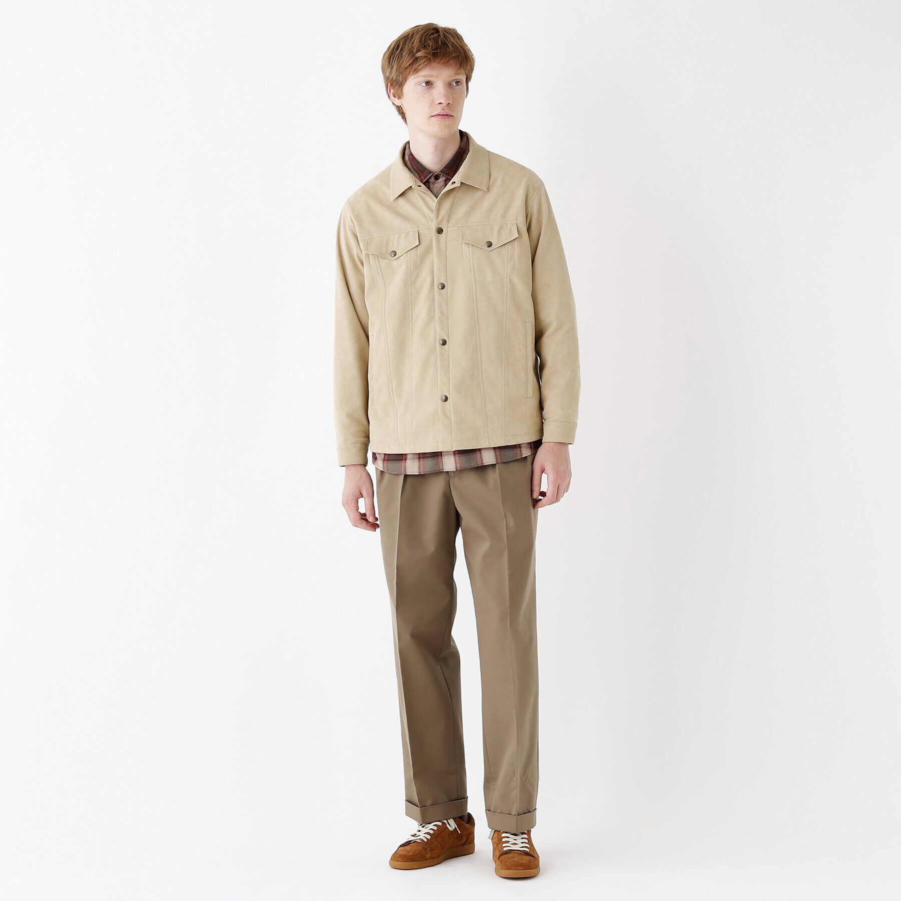 TAKEO KIKUCHI「【THE FLAGSHIP】アマレッタスエード　シャツGジャン」|シャツ・ブラウス|