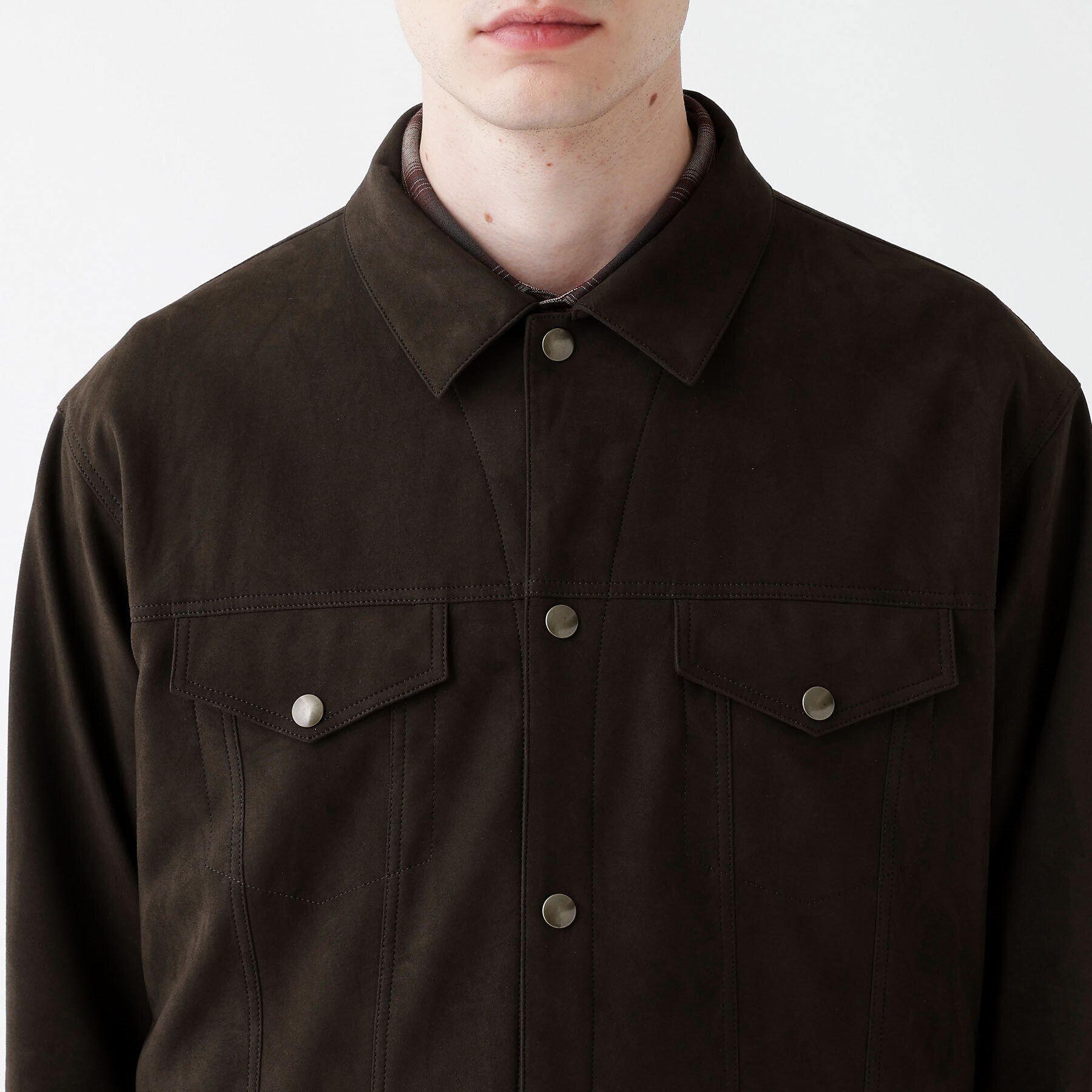 TAKEO KIKUCHI「【THE FLAGSHIP】アマレッタスエード　シャツGジャン」|シャツ・ブラウス|