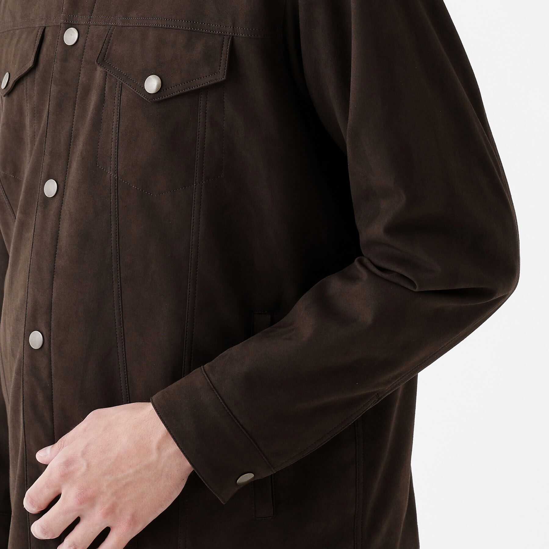 TAKEO KIKUCHI「【THE FLAGSHIP】アマレッタスエード　シャツGジャン」|シャツ・ブラウス|