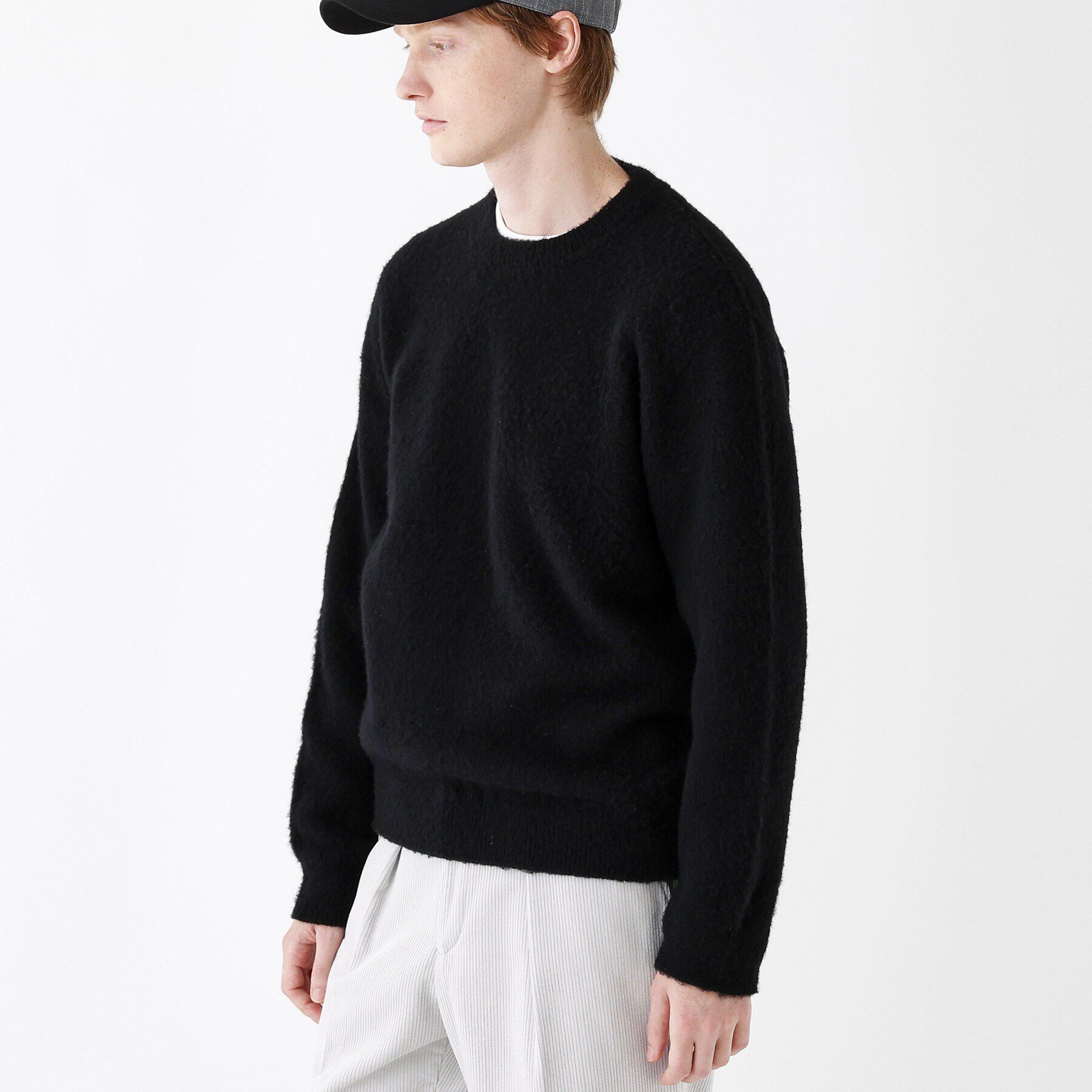 TAKEO KIKUCHI「【THE FLAGSHIP】シャギーニット プルオーバー」|ニット・セーター|ﾌﾞﾗｯｸ(019)