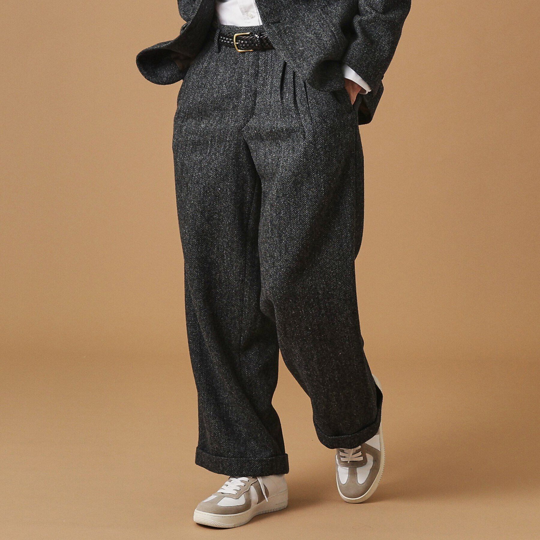 40CARATS&525「ブリティッシュウールヘリンボン ワイドパンツ」|その他|