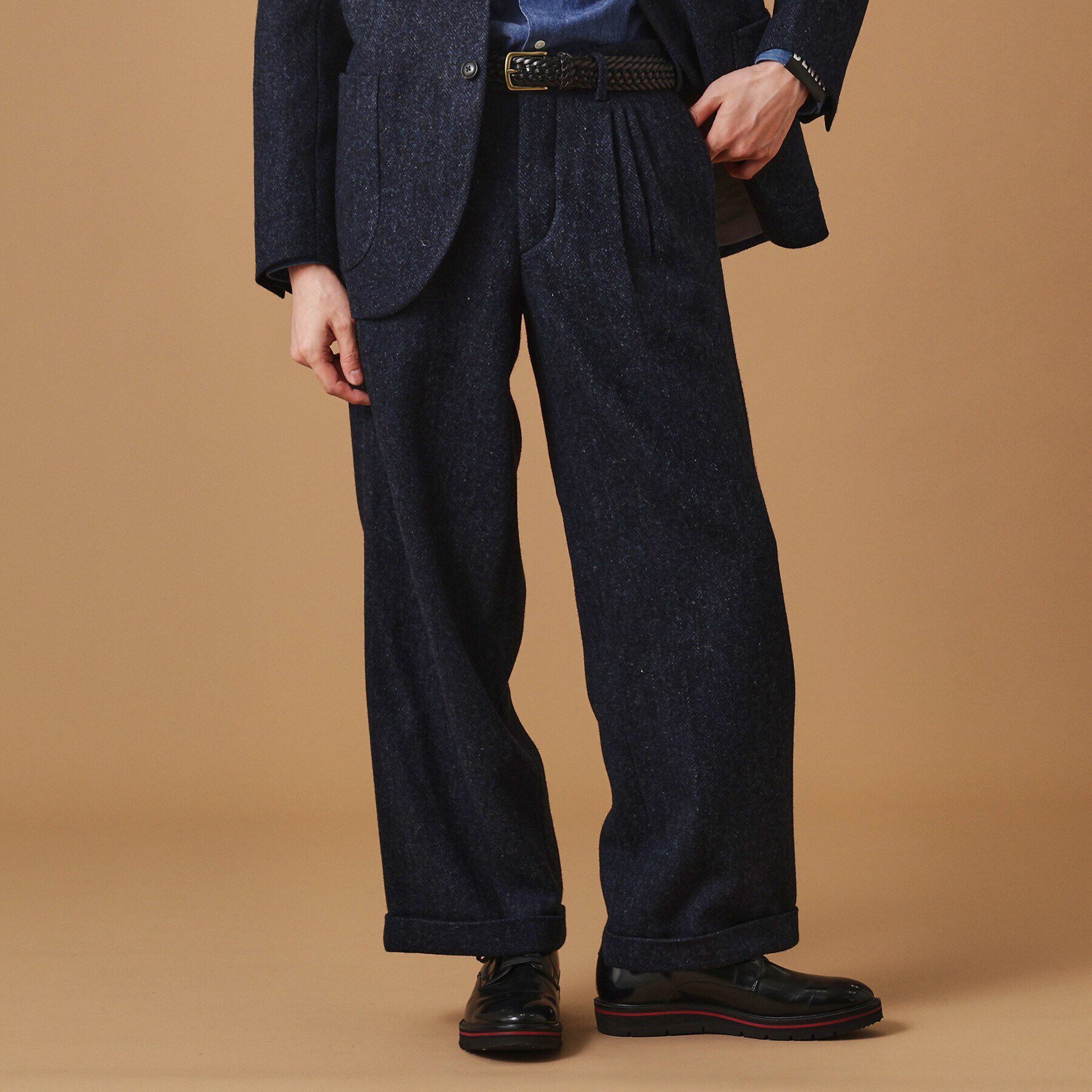 40CARATS&525「ブリティッシュウールヘリンボン ワイドパンツ」|その他|