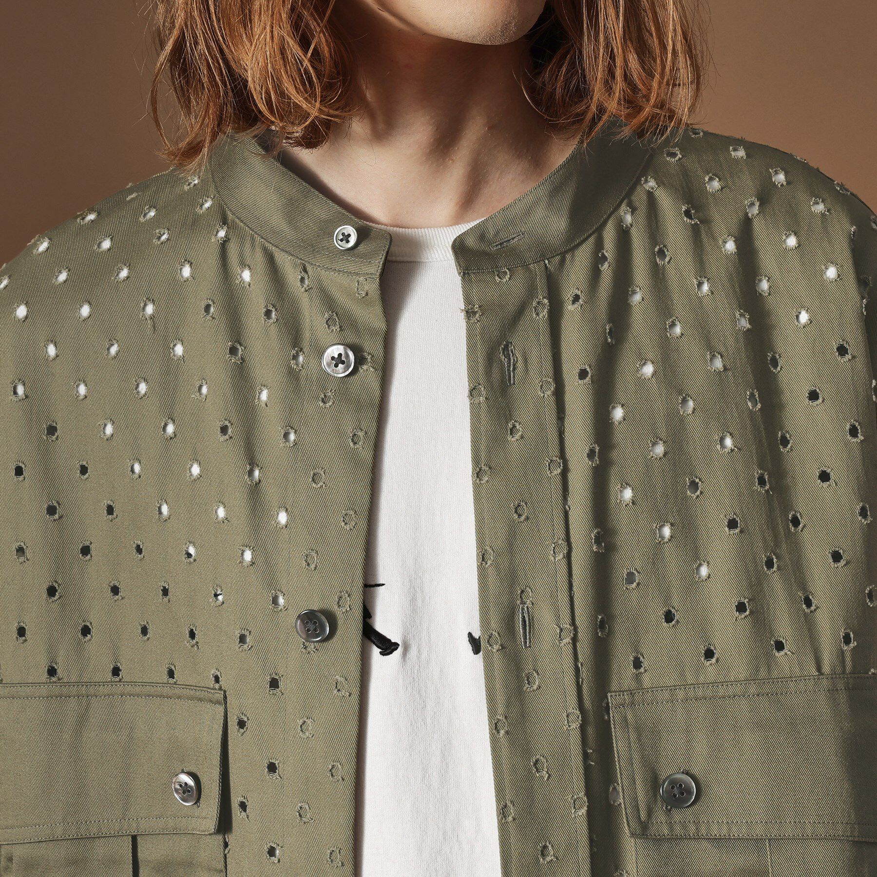 40CARATS&525「ツイルオパールオーバーシャツ」|シャツ・ブラウス|