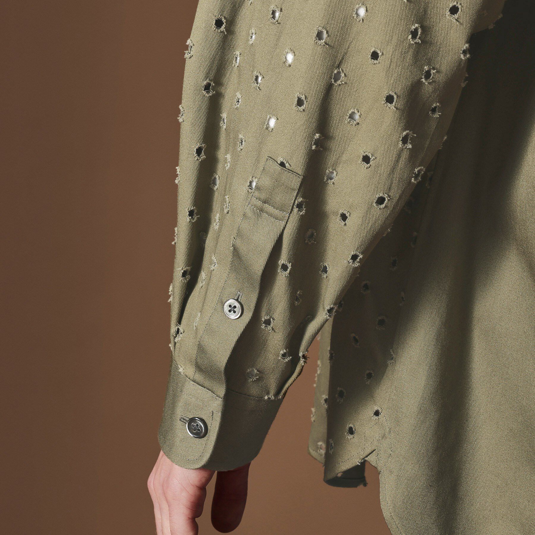 40CARATS&525「ツイルオパールオーバーシャツ」|シャツ・ブラウス|