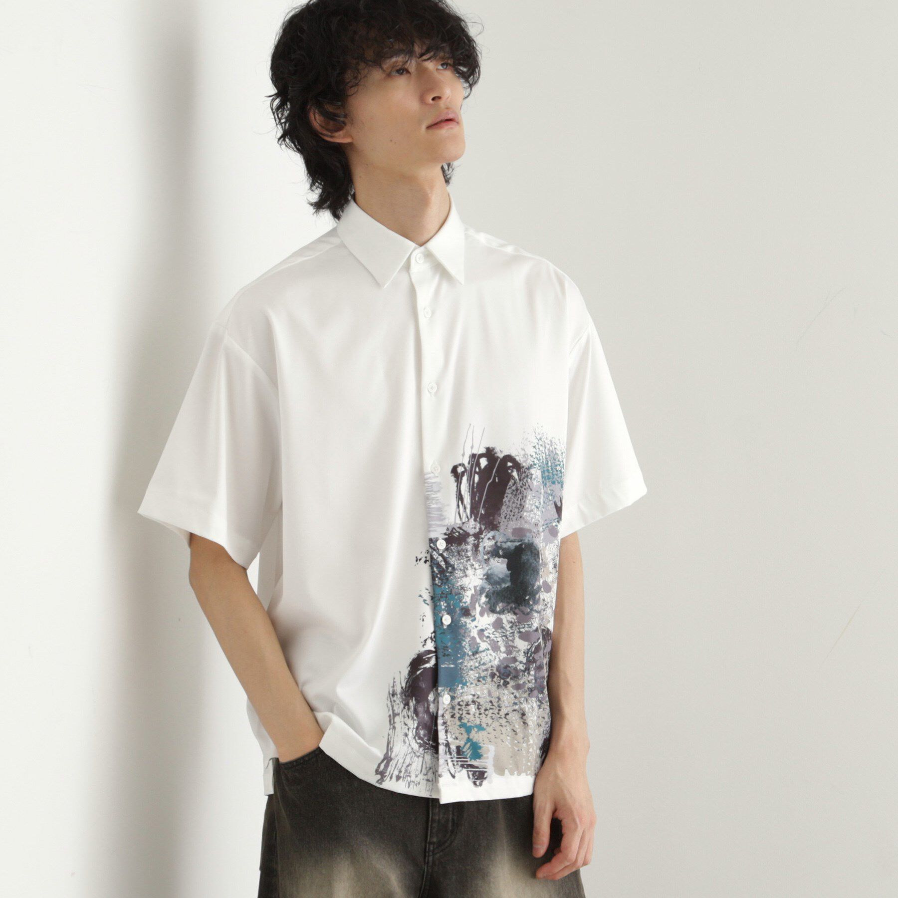 tk.TAKEO KIKUCHI「ペイント半袖シャツ」|シャツ・ブラウス|