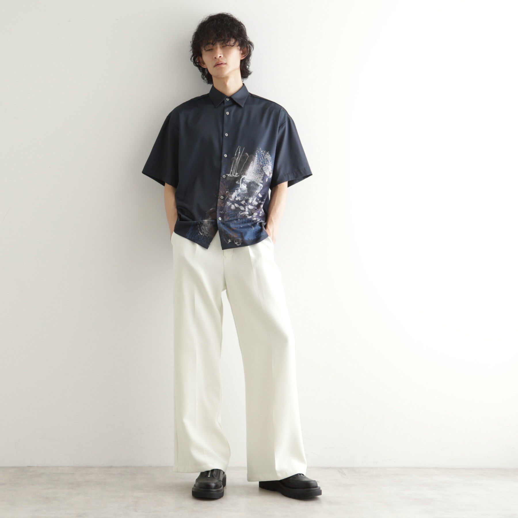 tk.TAKEO KIKUCHI「ペイント半袖シャツ」|シャツ・ブラウス|