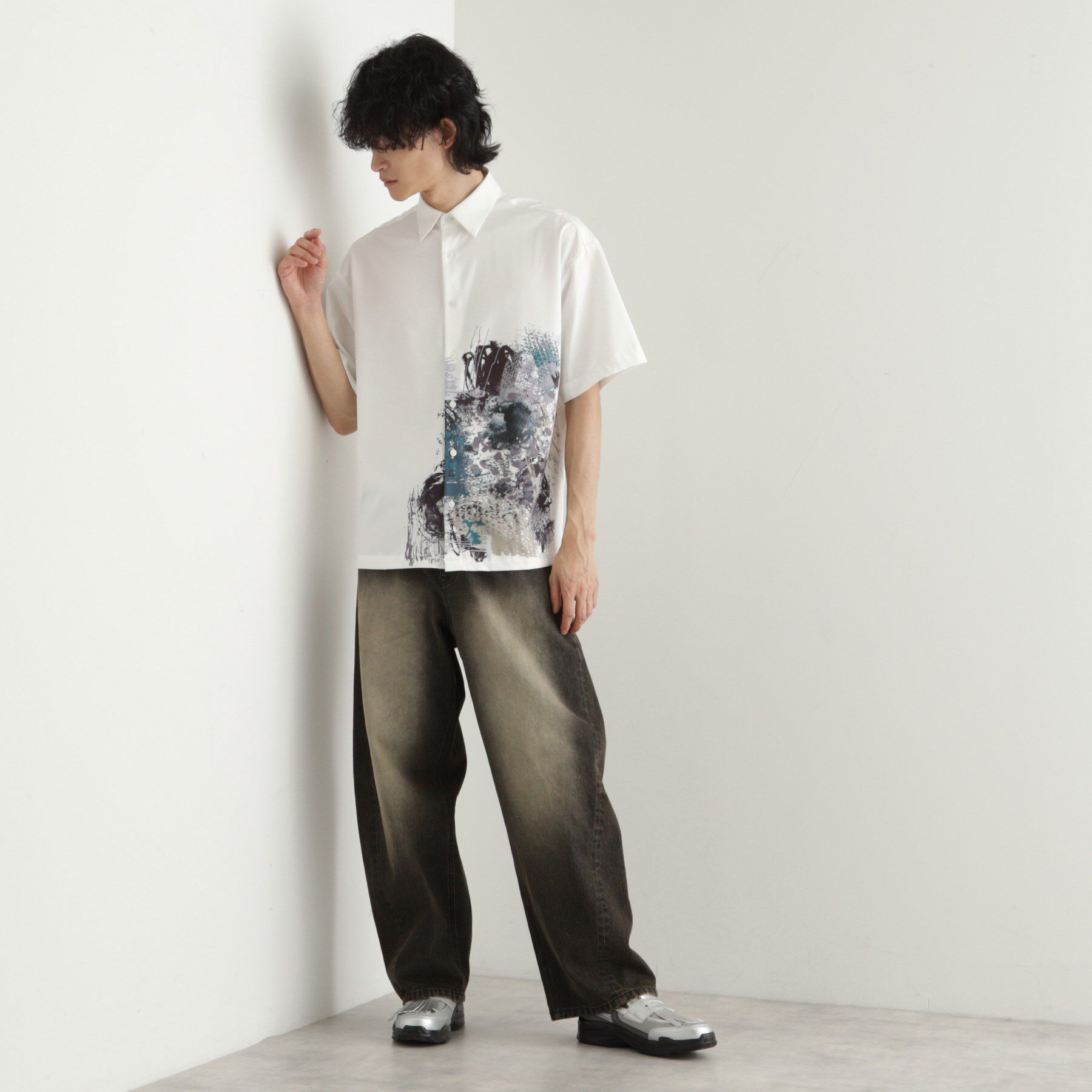 tk.TAKEO KIKUCHI「ペイント半袖シャツ」|シャツ・ブラウス|