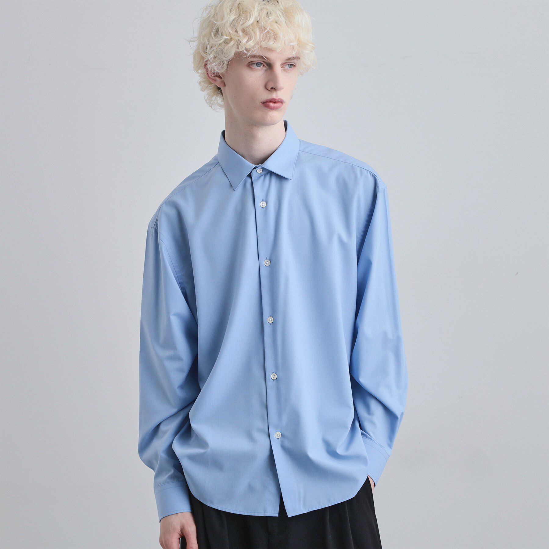 tk.TAKEO KIKUCHI「スタンダードシャツ」|シャツ・ブラウス|ブルー(092)