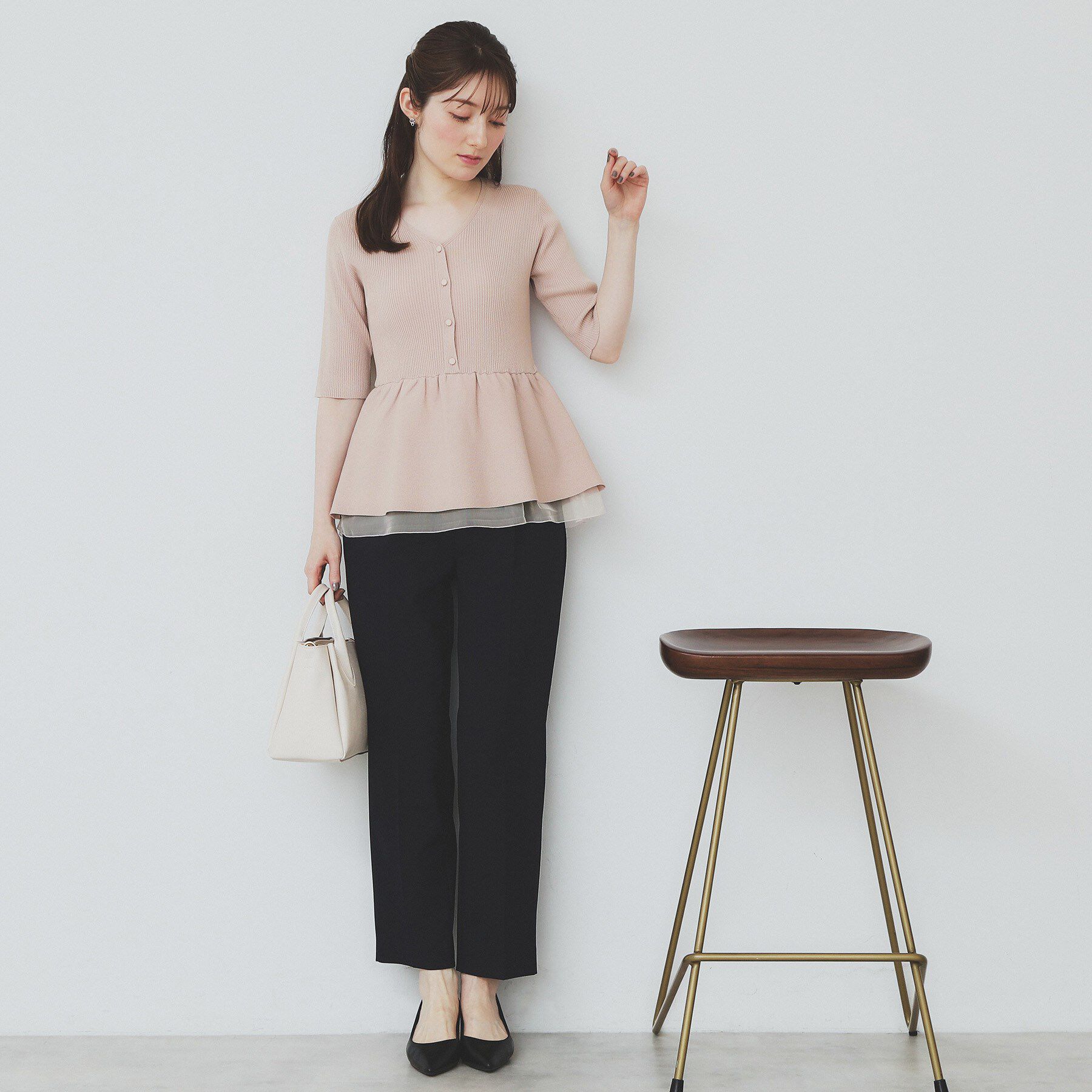 index「シアーレイヤードペプラムニット【洗濯機洗い可】」|ニット・セーター|