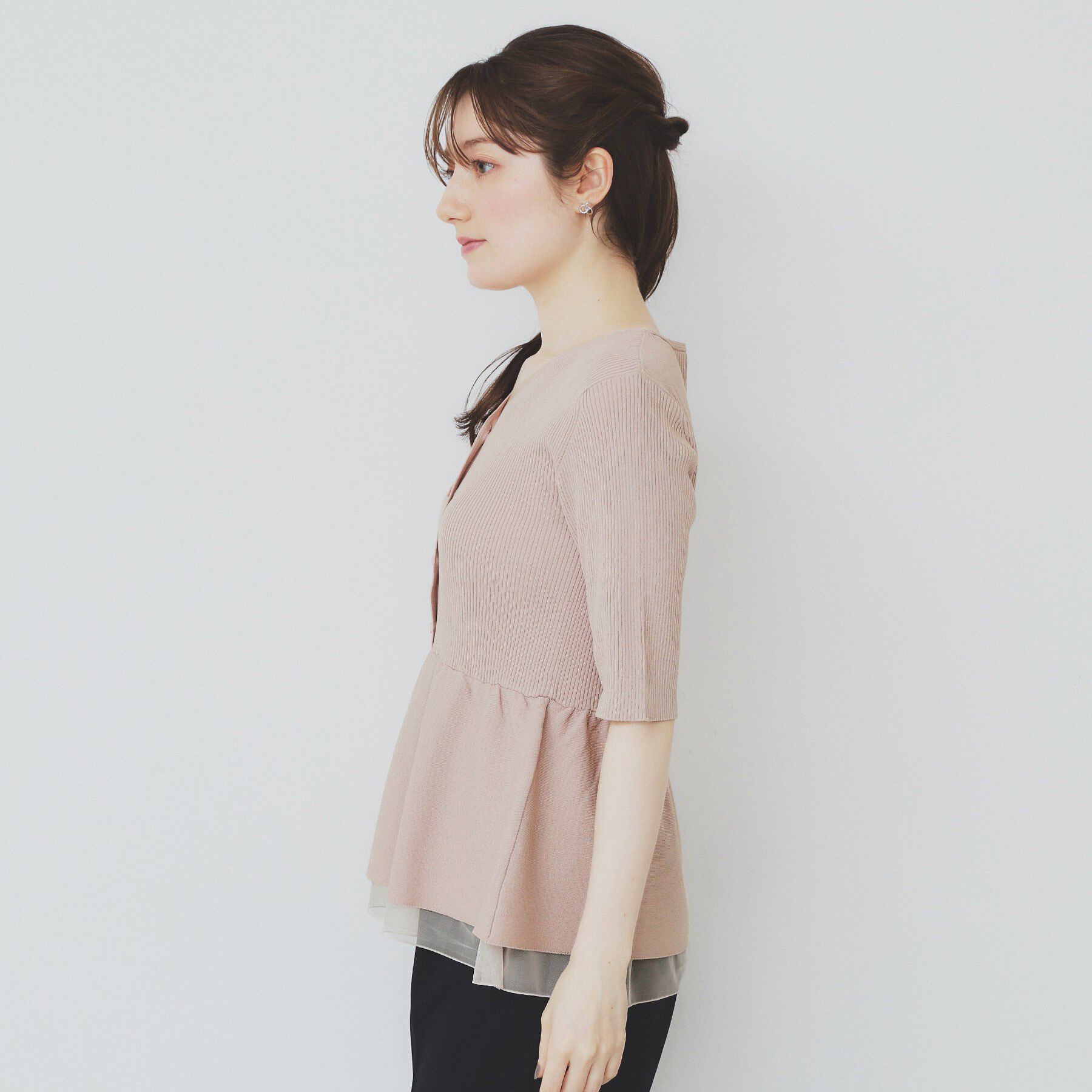 index「シアーレイヤードペプラムニット【洗濯機洗い可】」|ニット・セーター|