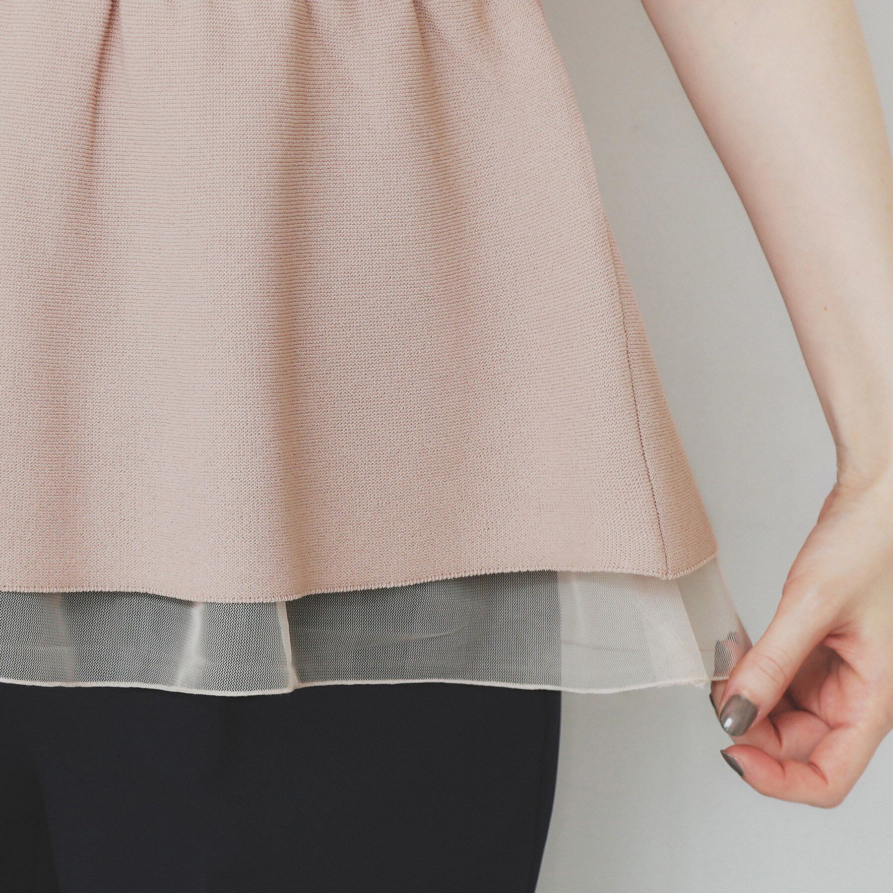 index「シアーレイヤードペプラムニット【洗濯機洗い可】」|ニット・セーター|