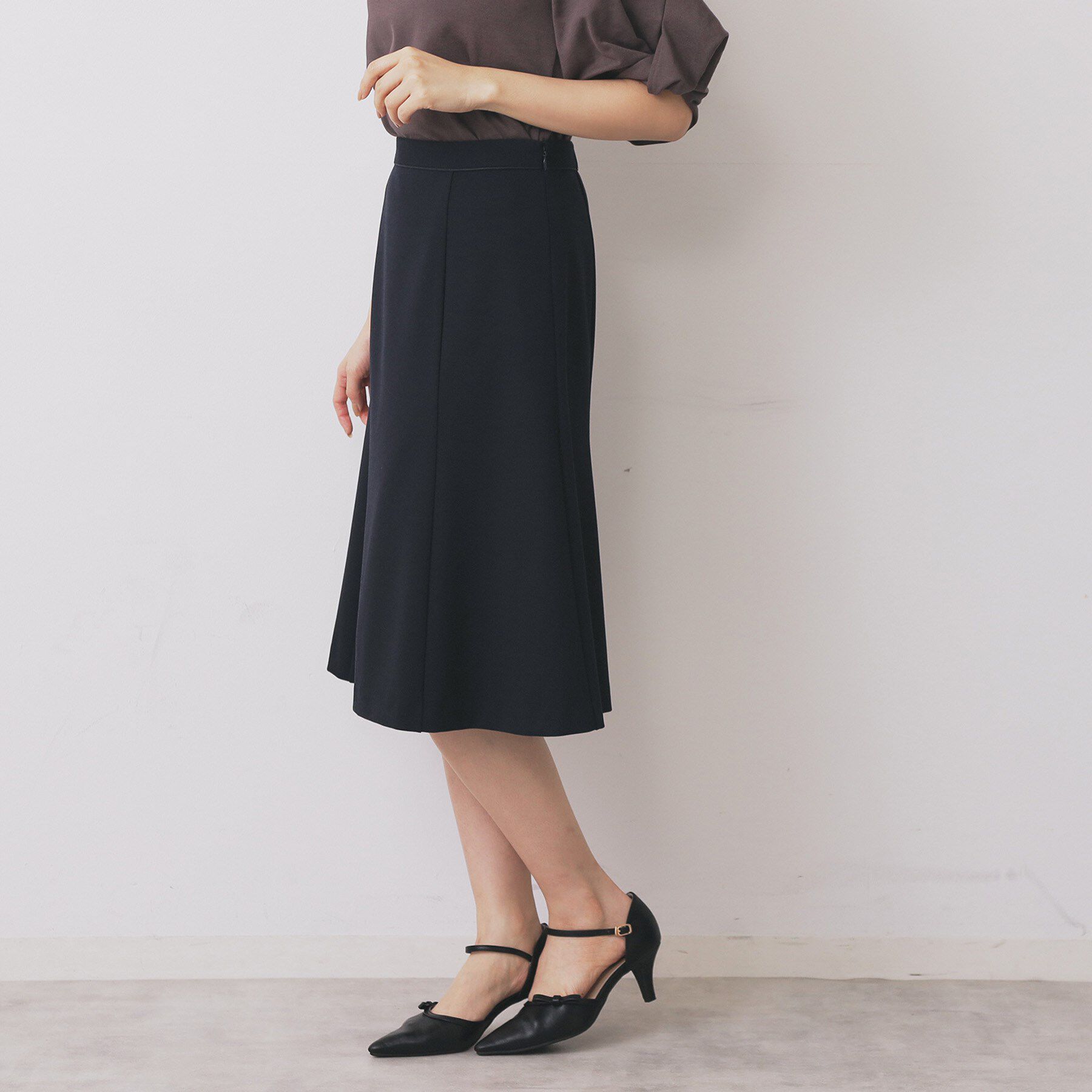 index「《S-3Lサイズ》ストレッチセミフレアスカート/セットアップ対応【洗える/イージーアイロン】」|スカート|