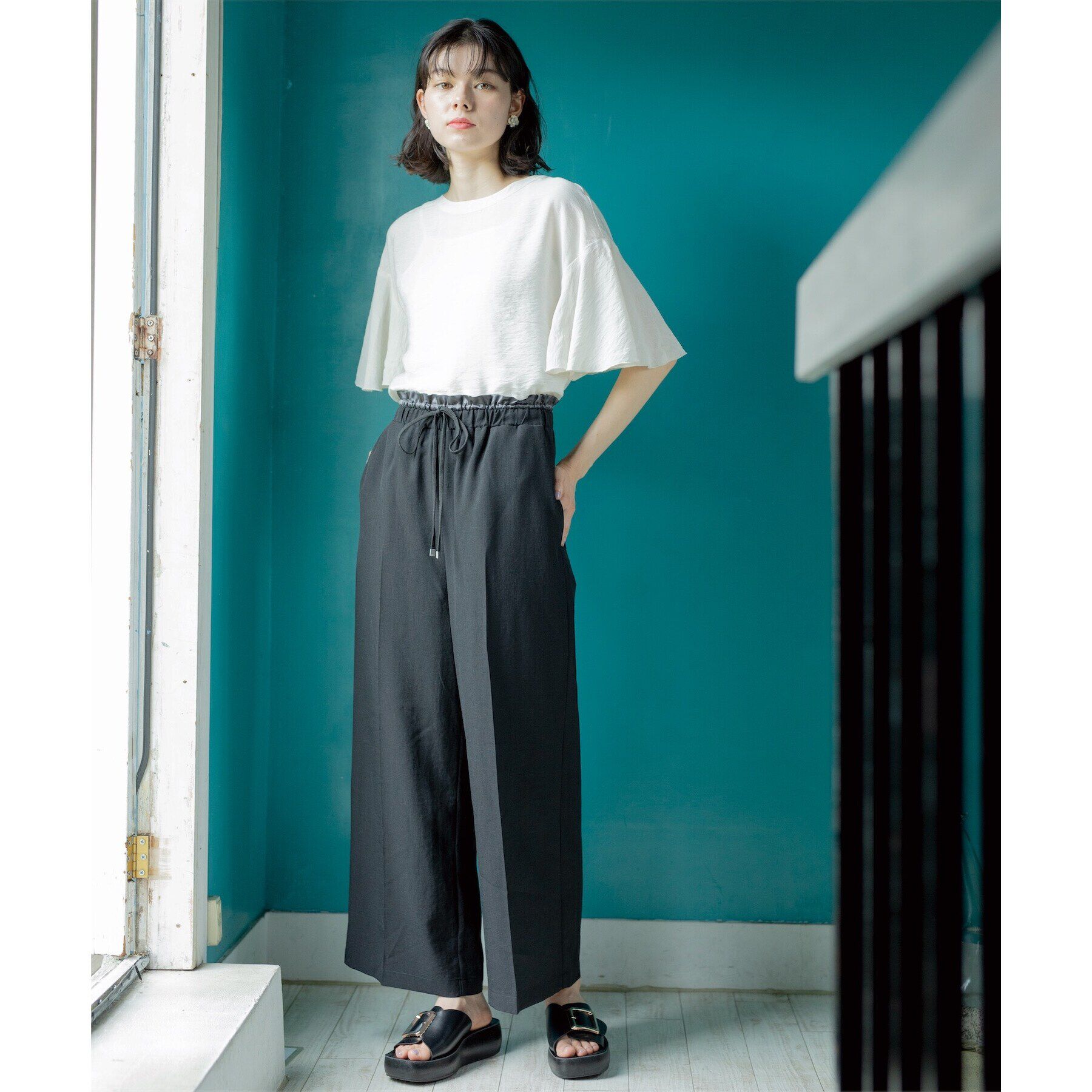 OPAQUE.CLIP「フレアスリーブブラウス【洗濯機洗い可】」|シャツ・ブラウス|