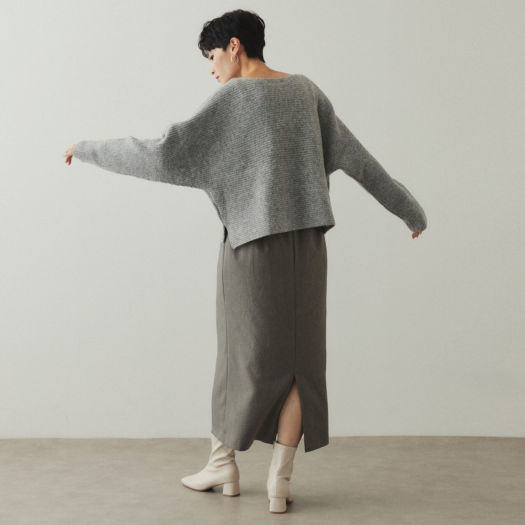 OPAQUE.CLIP「リラクシードルマンスリーブニット【洗濯機洗い可】」|ニット・セーター|