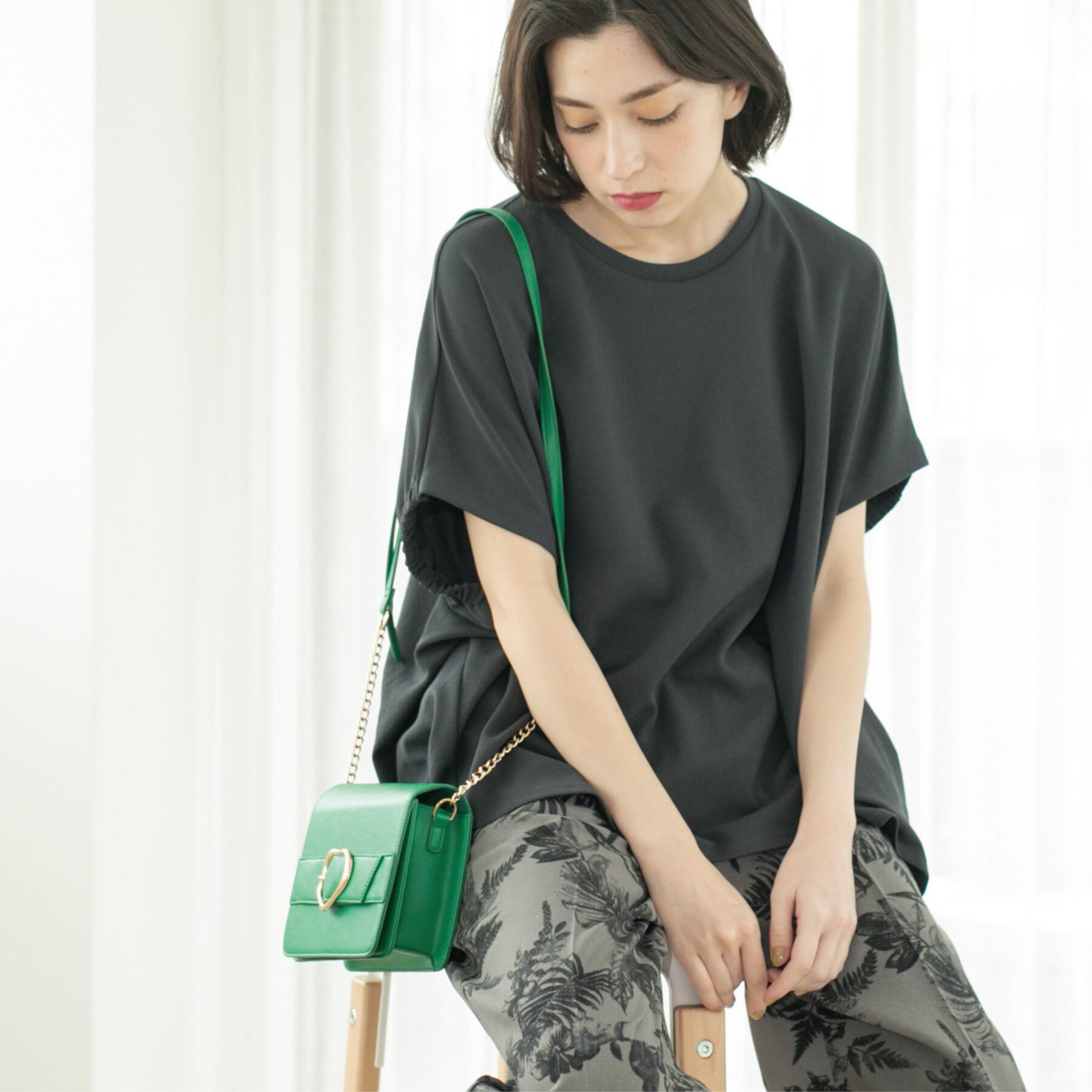 OPAQUE.CLIP「リラクシードルマンスリーブトップス【UV/吸水速乾/洗濯機洗い可】」|Tシャツ・カットソー|