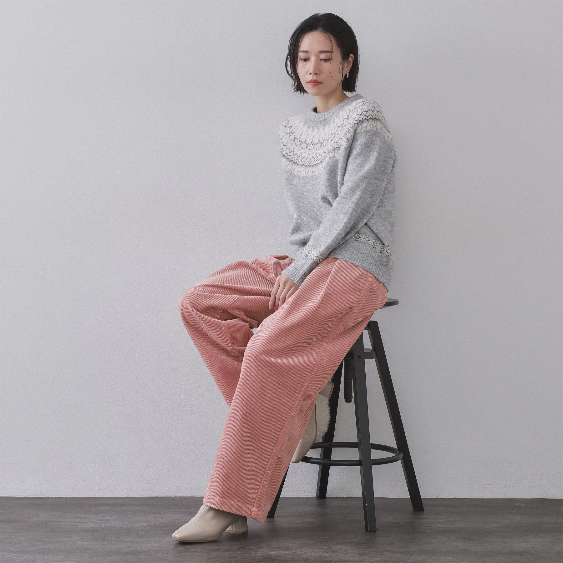 OPAQUE.CLIP「コーデュロイタックワイドパンツ【洗濯機OK】」|その他|