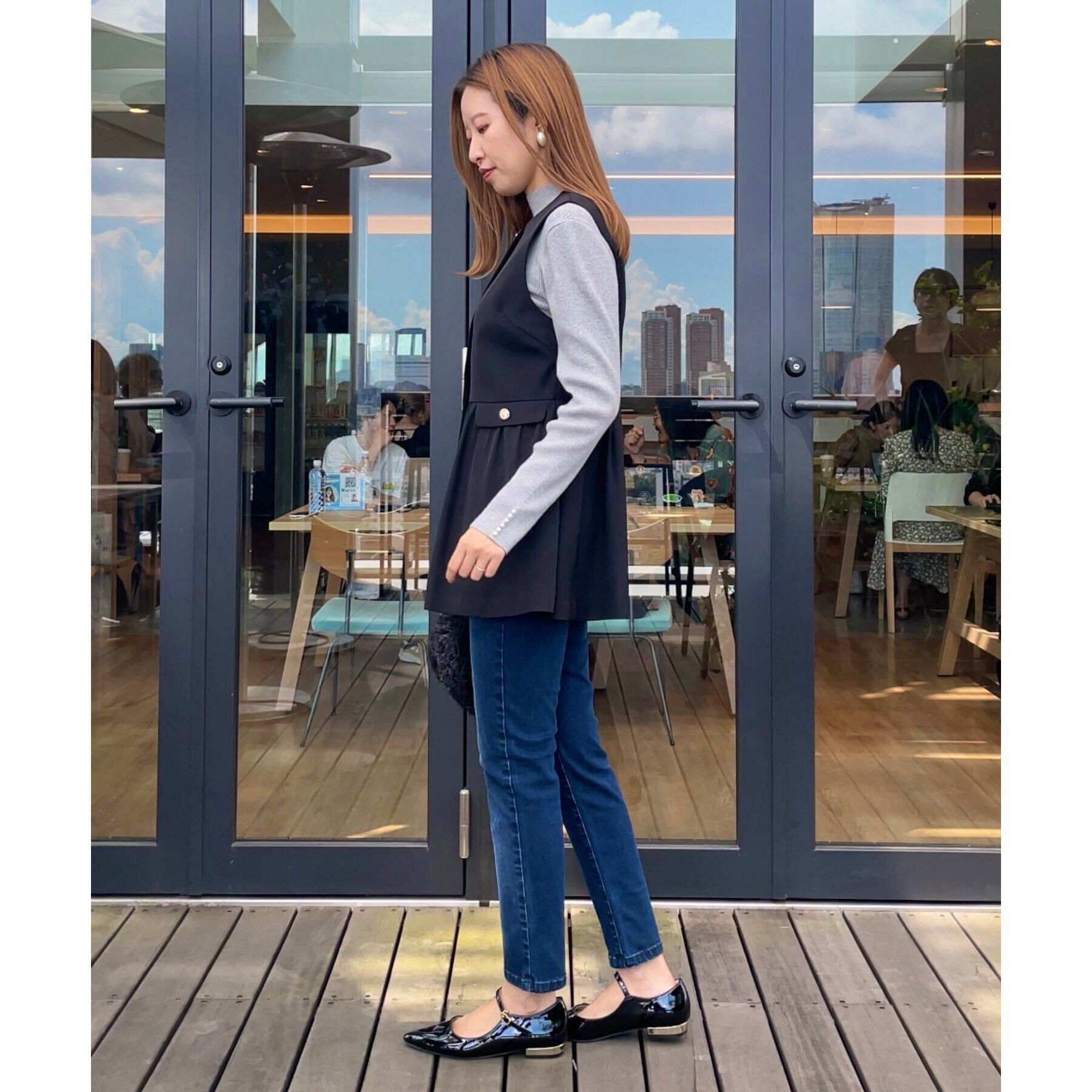 Couture broach「【大人フェミニン・体型カバー】ペプラムジレ」|ベスト・ジレ|