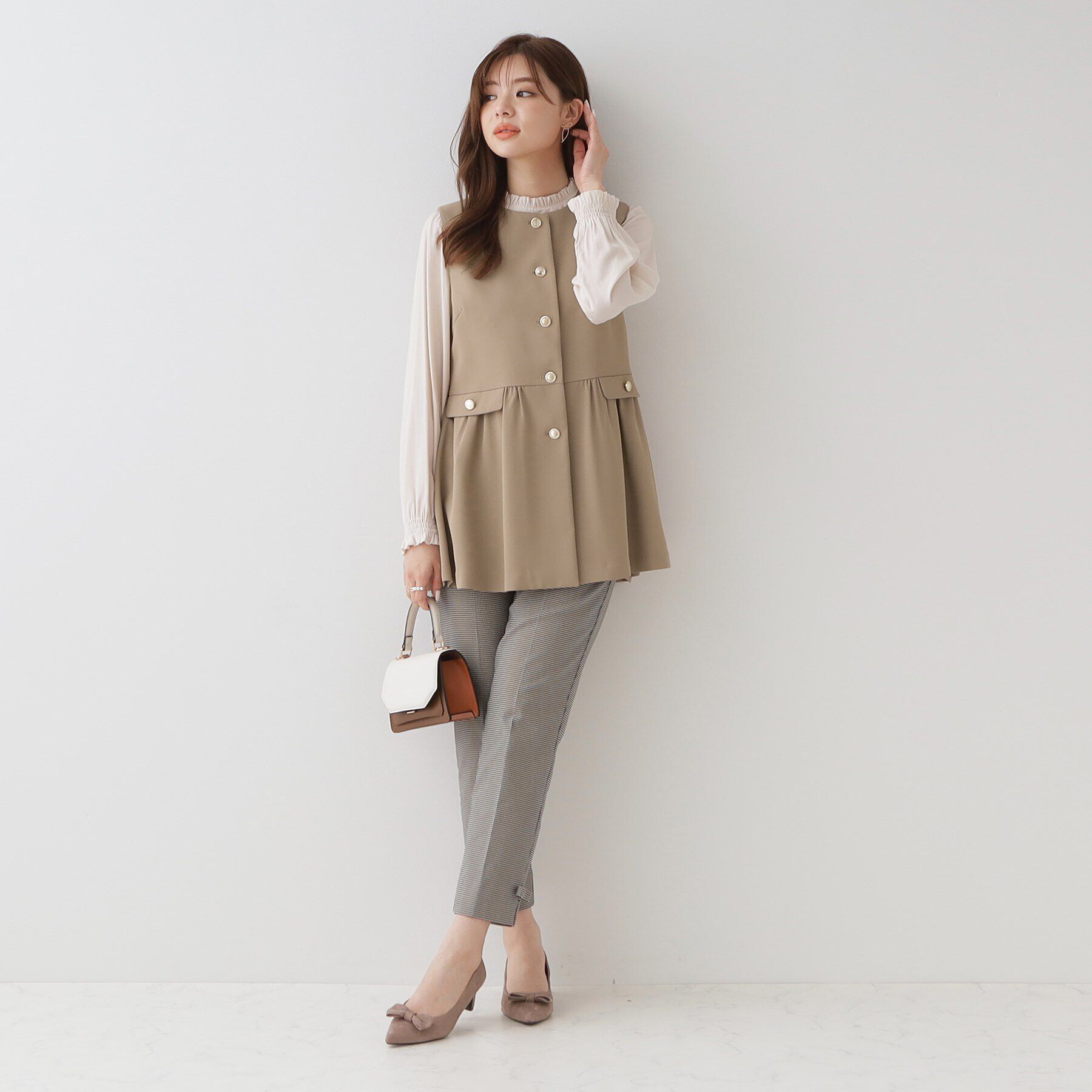 Couture broach「【大人フェミニン・体型カバー】ペプラムジレ」|ベスト・ジレ|