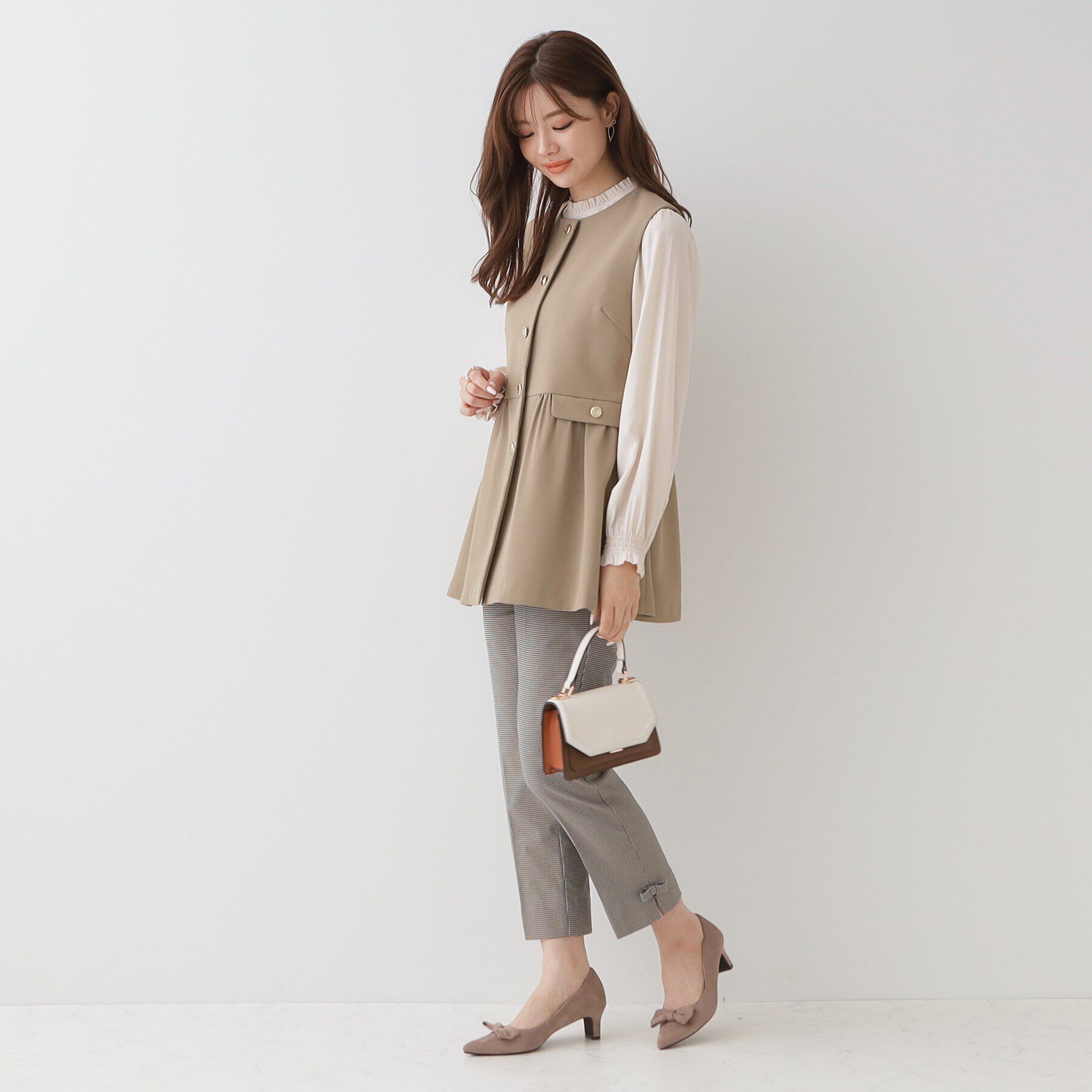 Couture broach「【大人フェミニン・体型カバー】ペプラムジレ」|ベスト・ジレ|