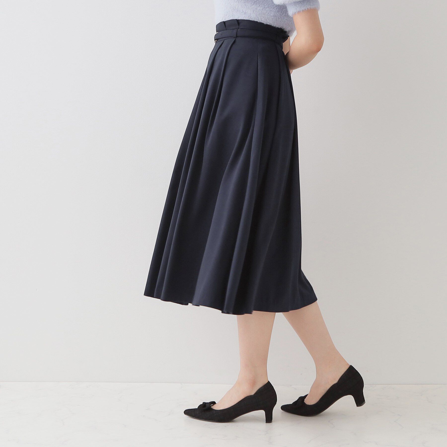 Couture broach「タックウエスト ベルテッドスカート」|スカート|