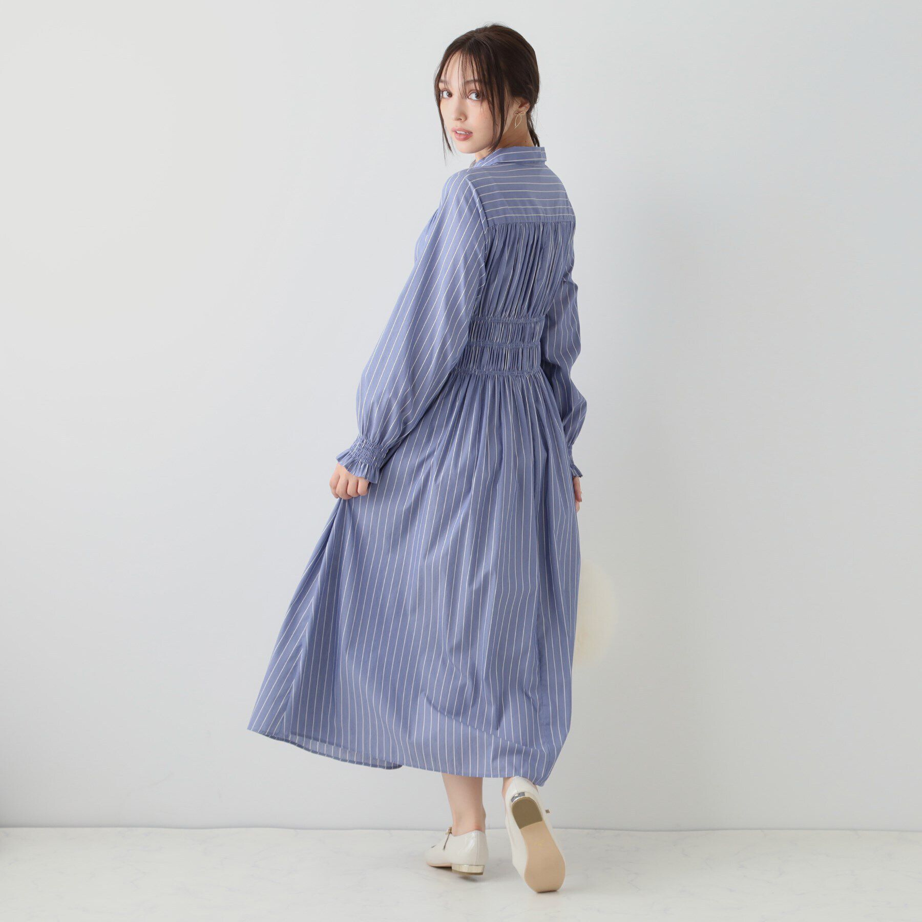 Couture broach「シャーリングシャツワンピース」|ワンピース|