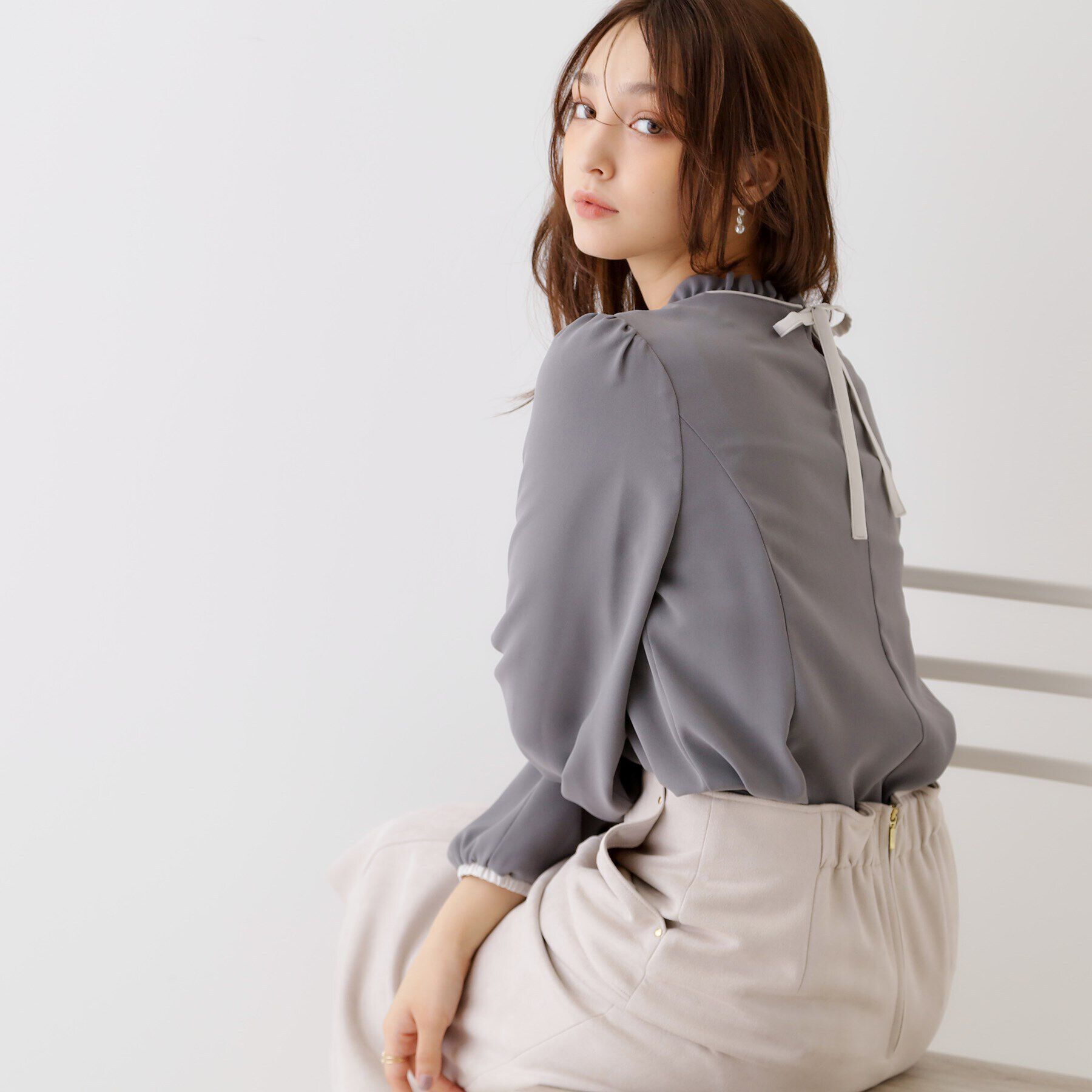 Couture broach「配色フレアチュニック」|チュニック|