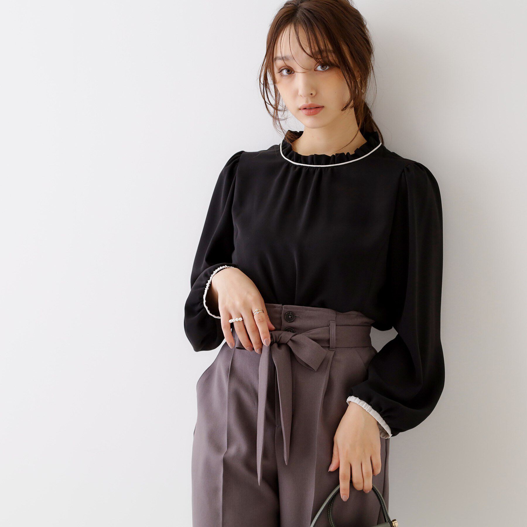 Couture broach「配色フレアチュニック」|チュニック|