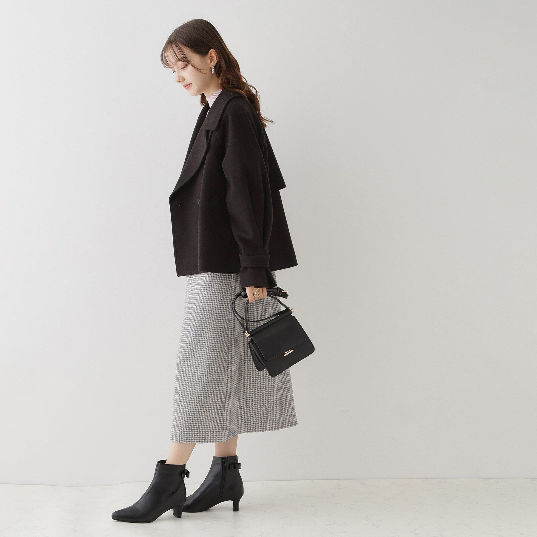 Couture broach「【フェミニン派・アレンジ可能】マルチウェイショートコート」|トレンチコート|