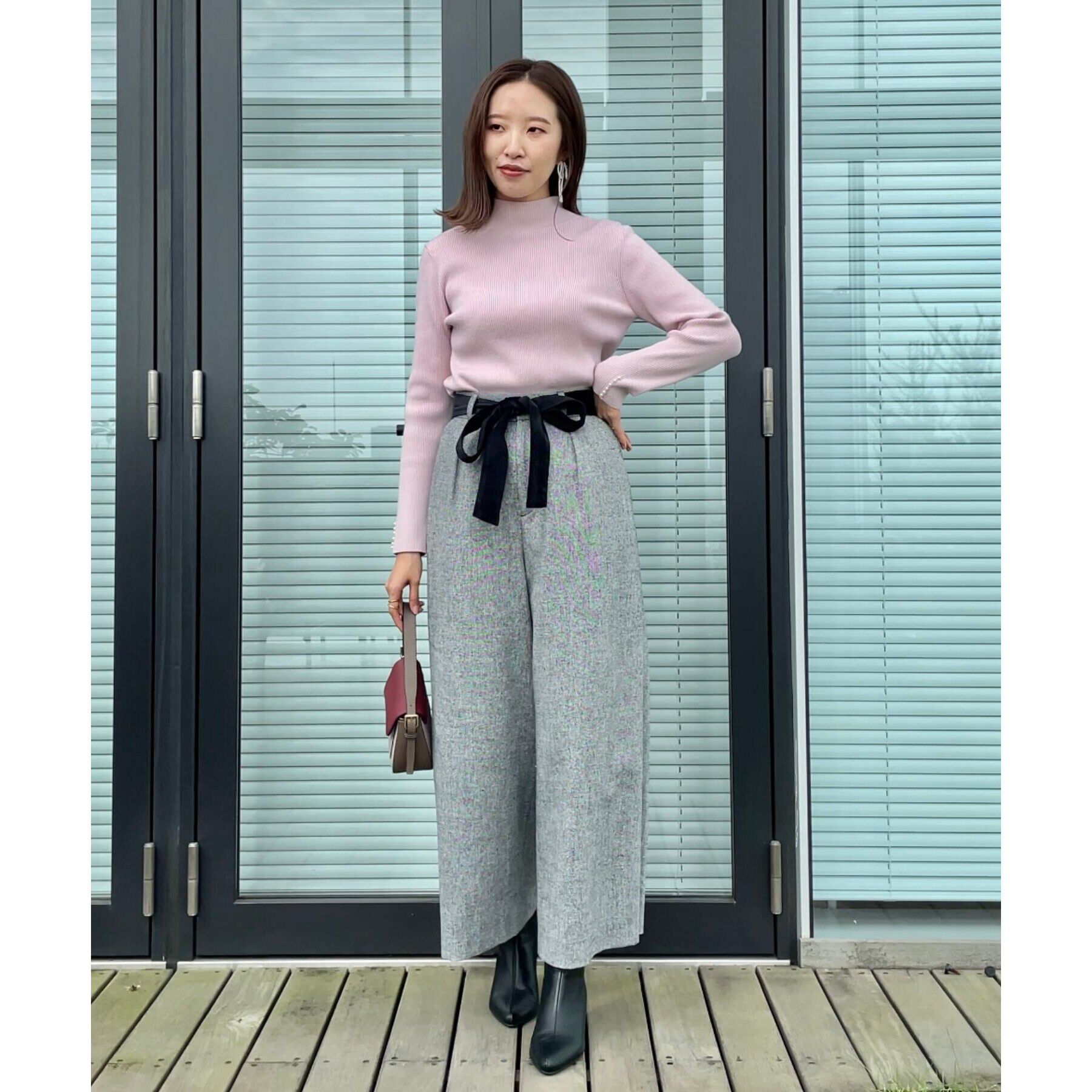 Couture broach「【映えるワイドパンツ】ラメツイードワイドパンツ」|その他|