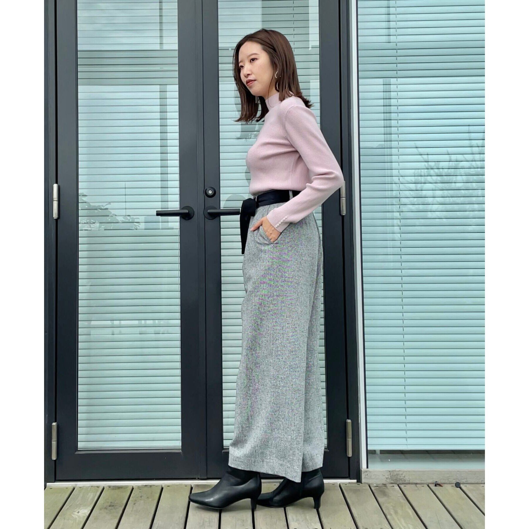 Couture broach「【映えるワイドパンツ】ラメツイードワイドパンツ」|その他|