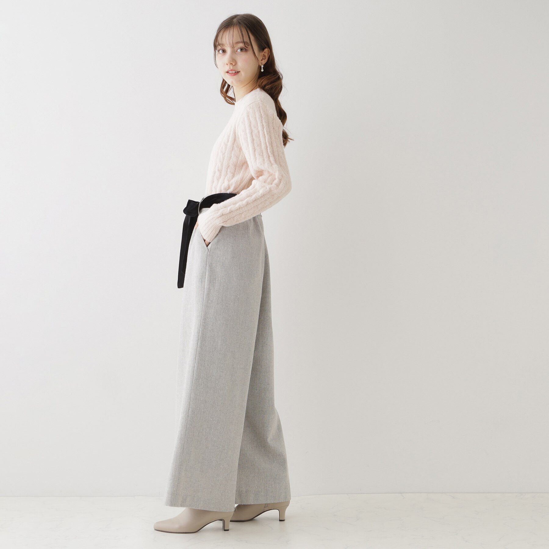 Couture broach「【映えるワイドパンツ】ラメツイードワイドパンツ」|その他|