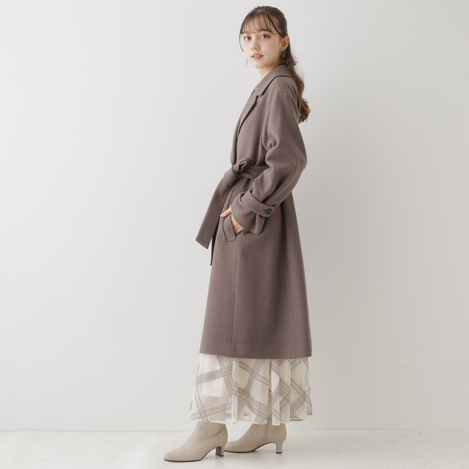 Couture broach「【大人レディーへ捧げる】ベーシックチェスターコート」|チェスターコート|