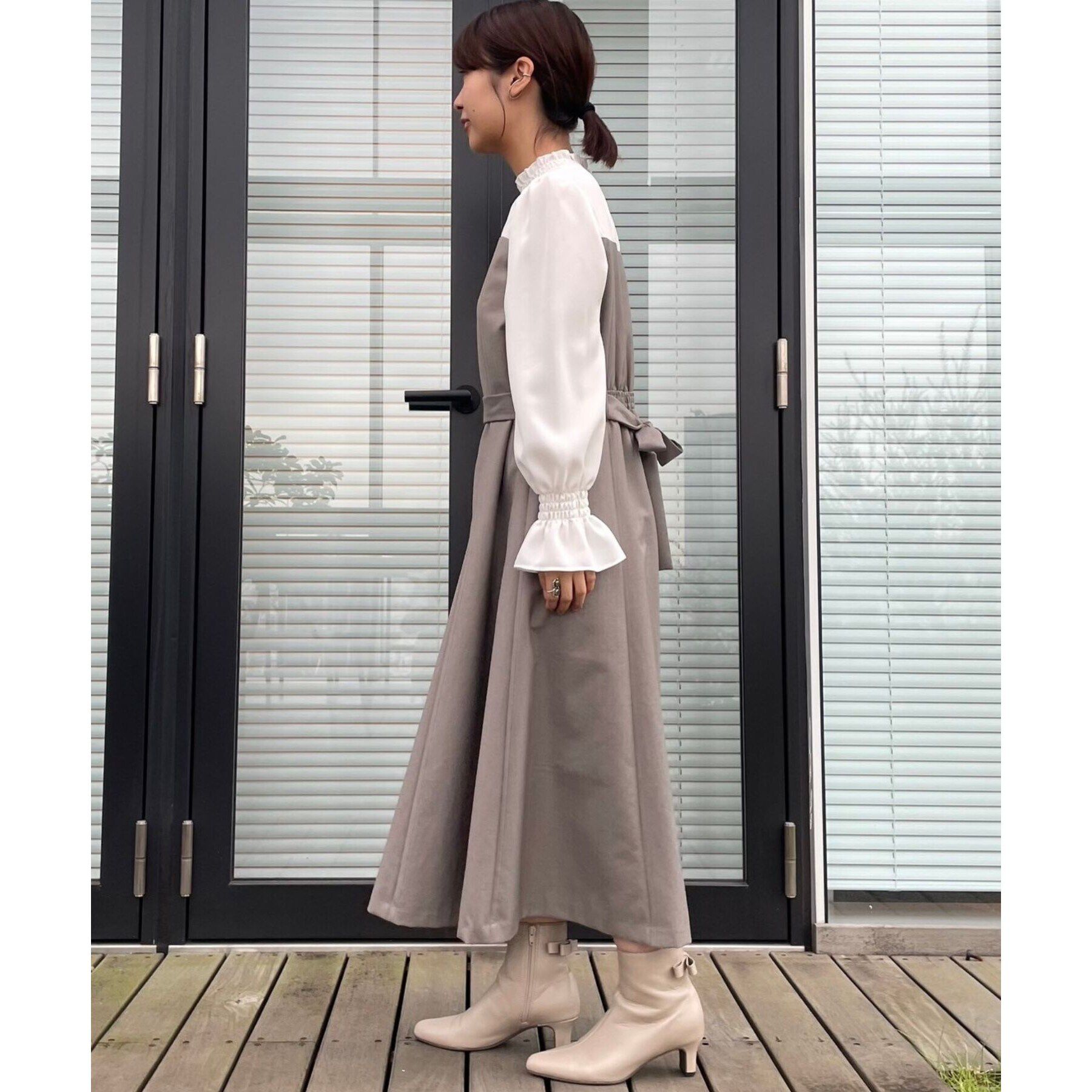 Couture broach「【一枚で主役級・フェミニンワンピース】ドッキングベアワンピース」|ワンピース|