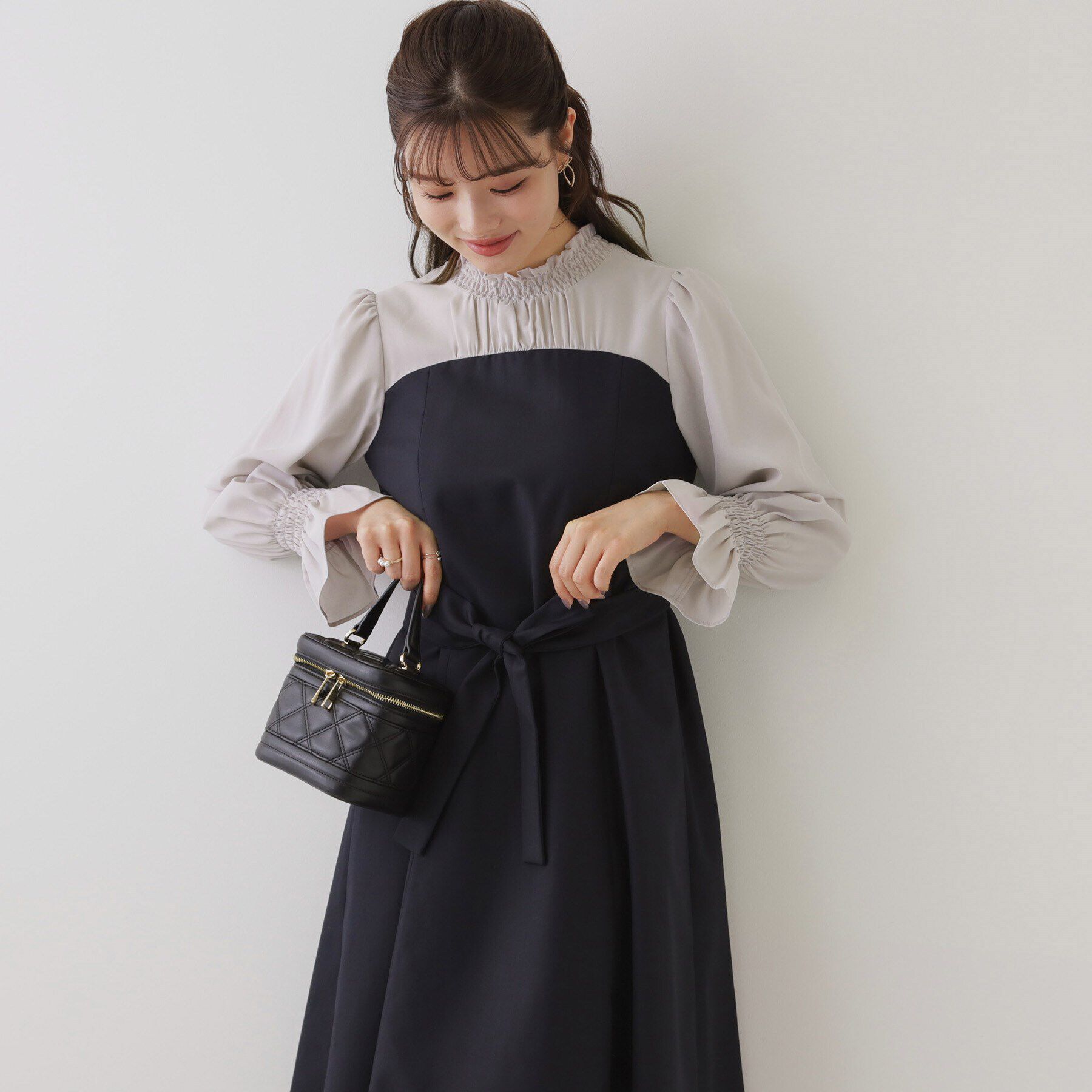 Couture broach「【一枚で主役級・フェミニンワンピース】ドッキングベアワンピース」|ワンピース|