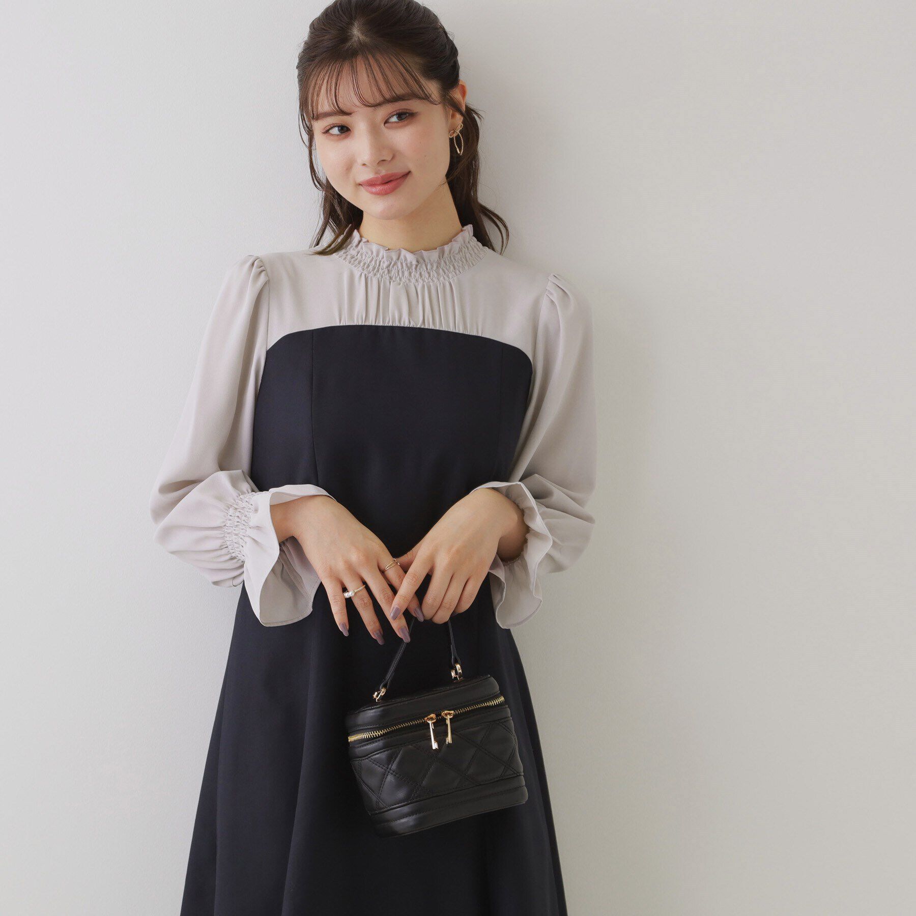 Couture broach「【一枚で主役級・フェミニンワンピース】ドッキングベアワンピース」|ワンピース|