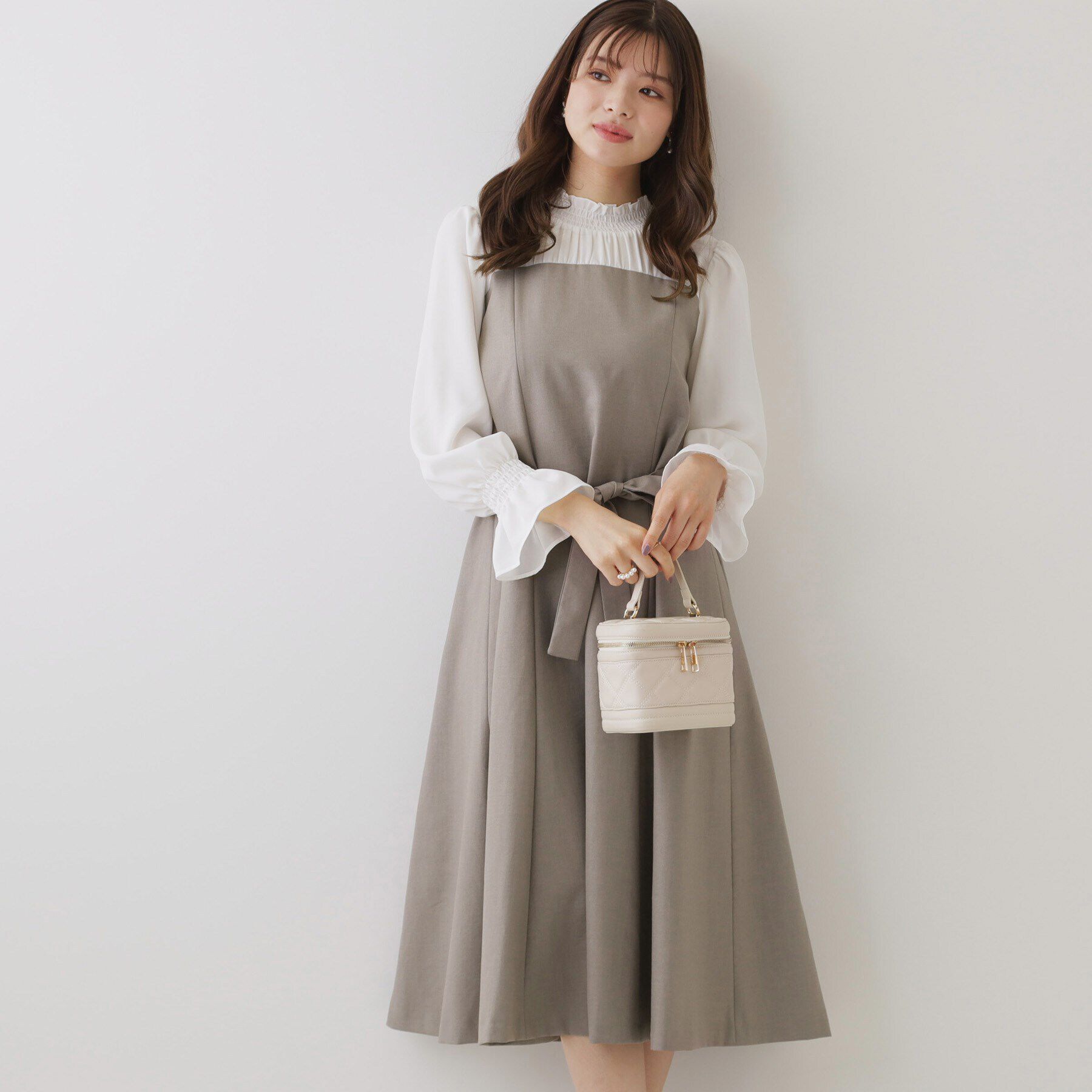 Couture broach「【一枚で主役級・フェミニンワンピース】ドッキングベアワンピース」|ワンピース|